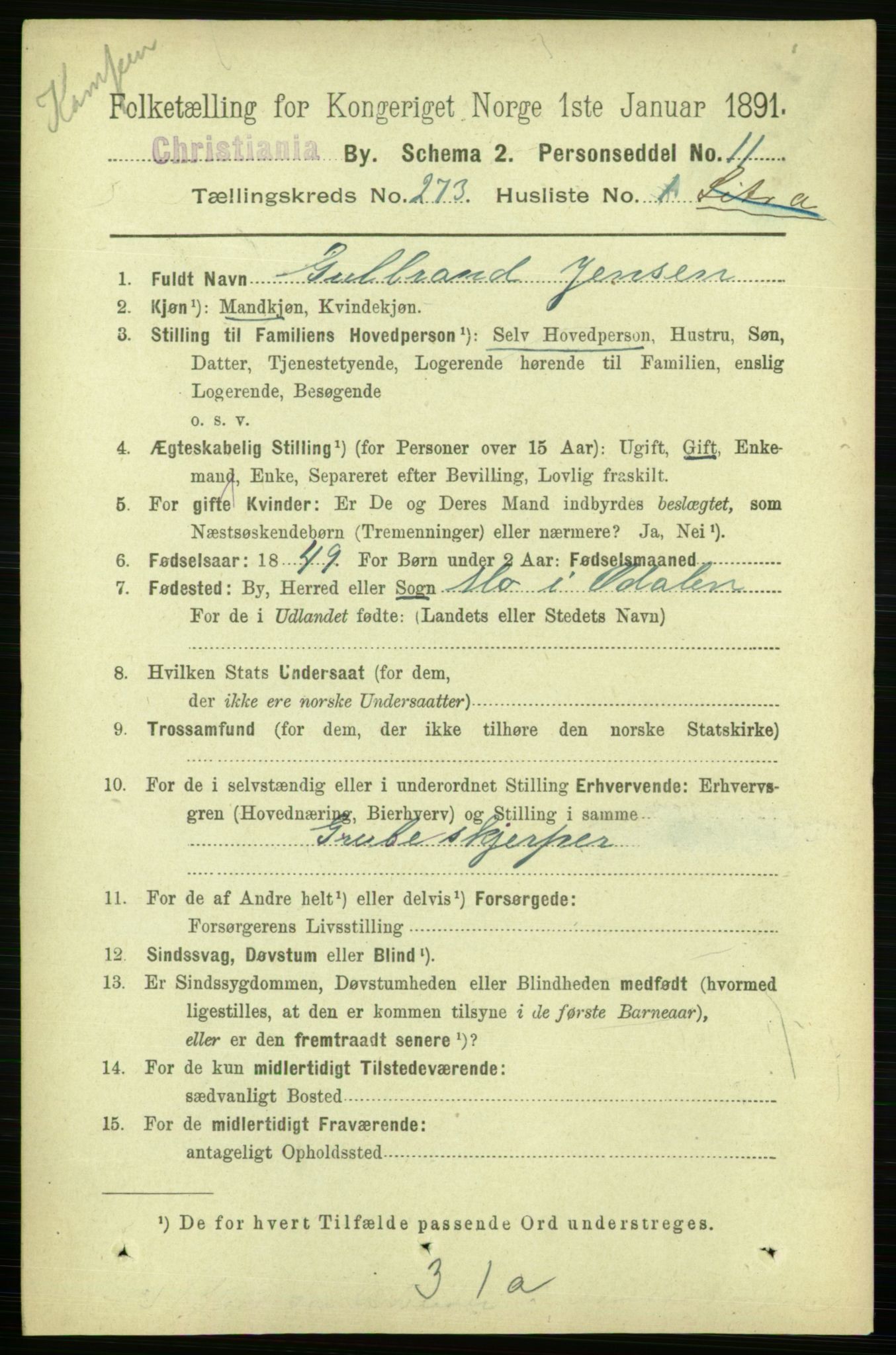 RA, 1891 census for 0301 Kristiania, 1891, p. 165770