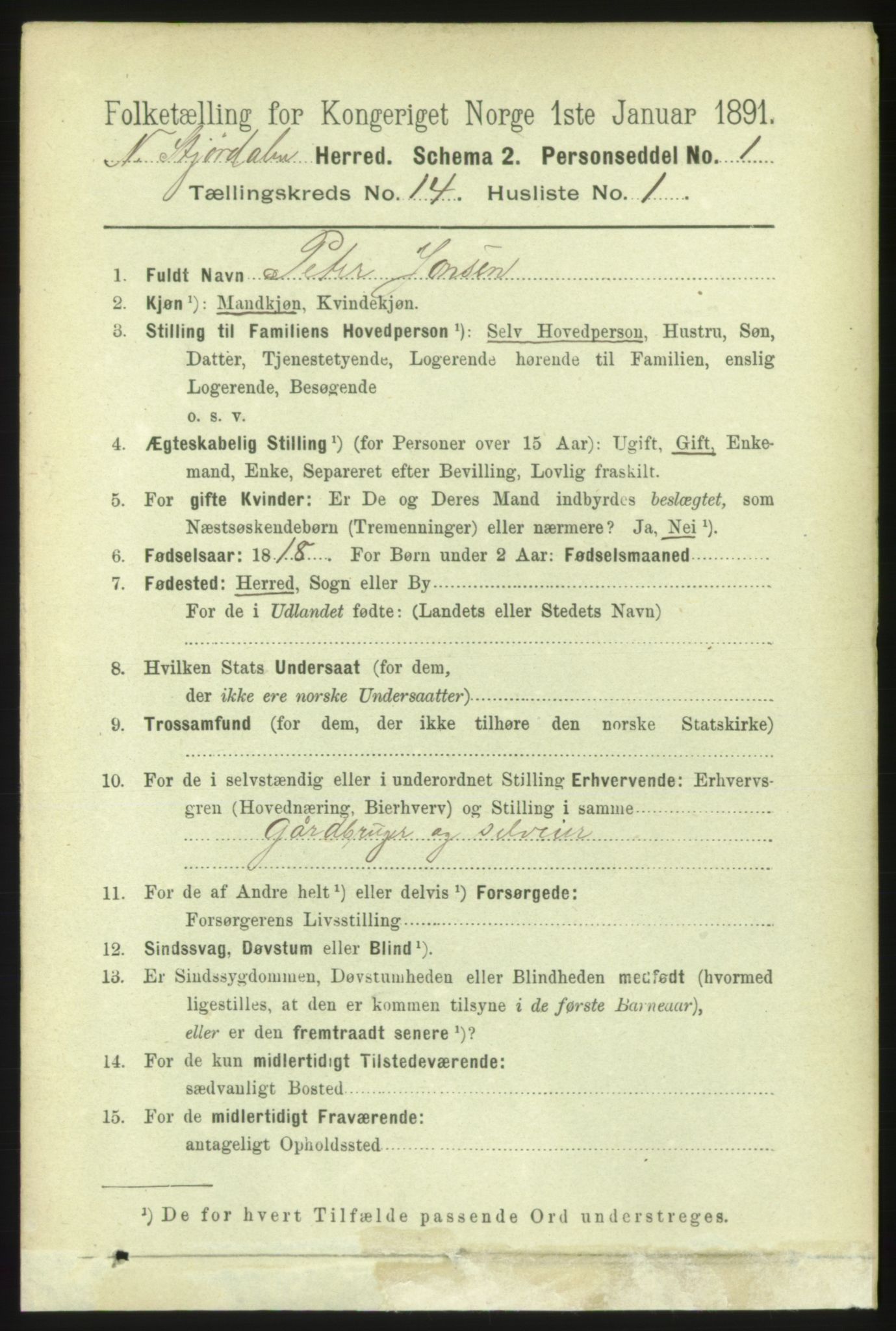 RA, 1891 census for 1714 Nedre Stjørdal, 1891, p. 6551