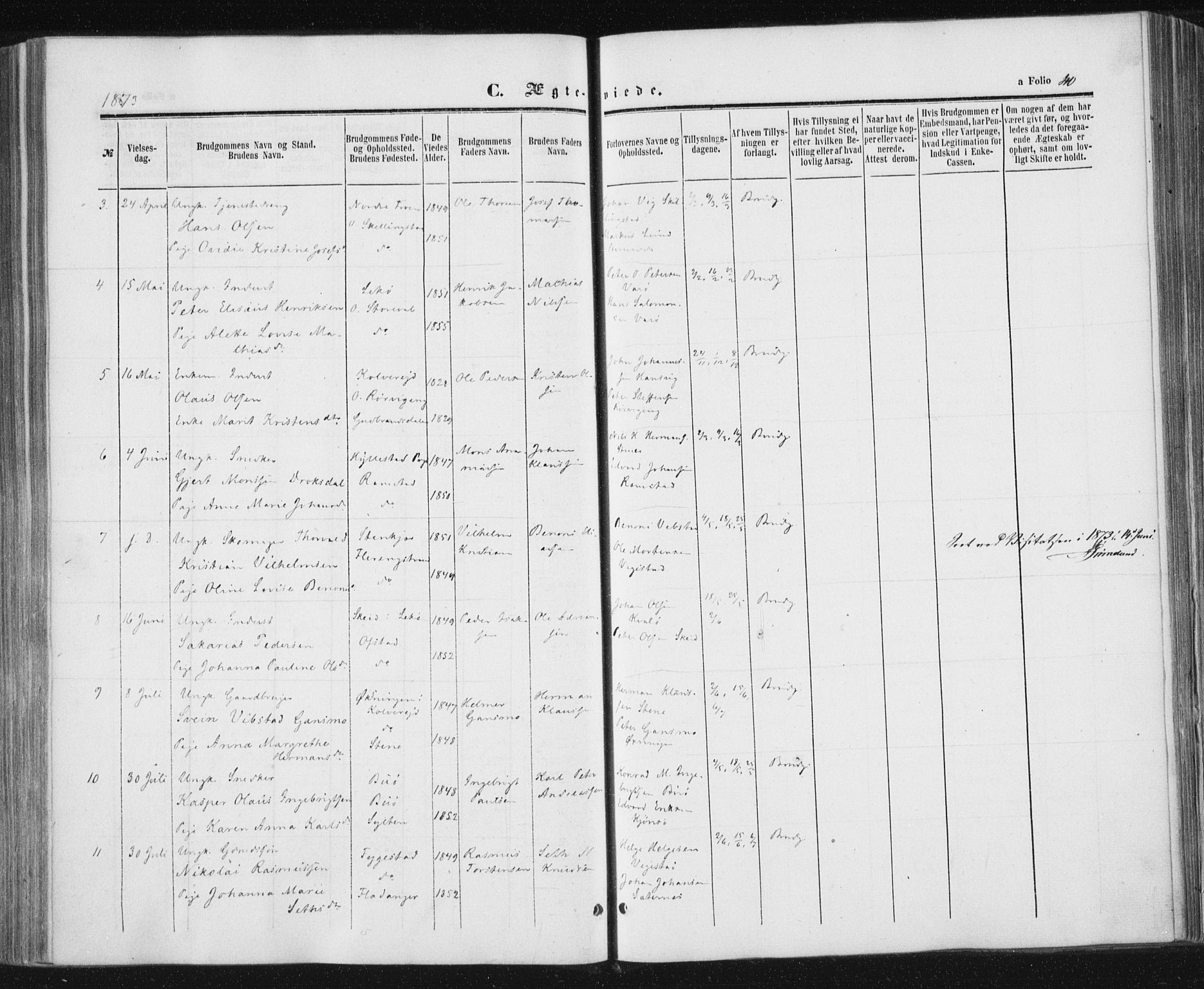 Ministerialprotokoller, klokkerbøker og fødselsregistre - Nord-Trøndelag, AV/SAT-A-1458/784/L0670: Parish register (official) no. 784A05, 1860-1876, p. 40