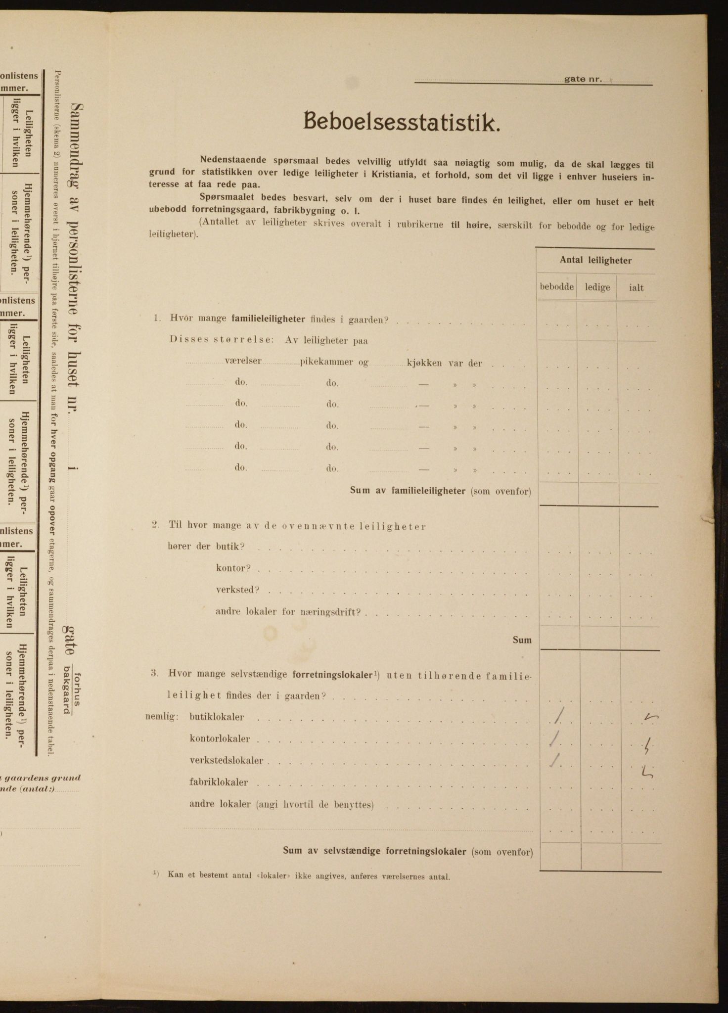 OBA, Municipal Census 1910 for Kristiania, 1910, p. 55557