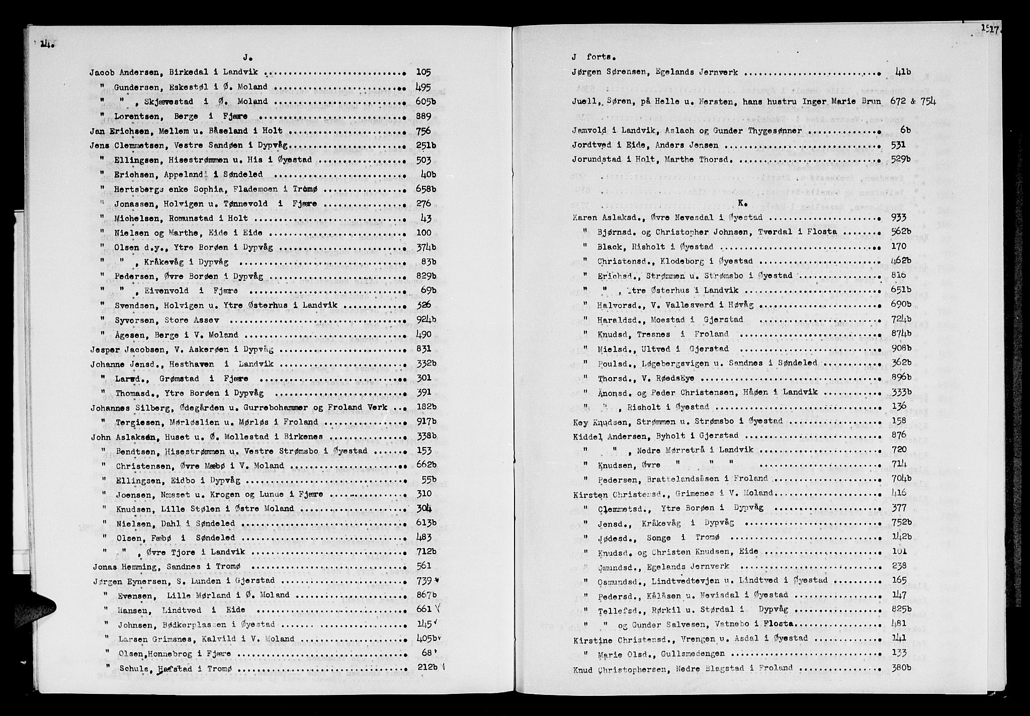 Nedenes sorenskriveri før 1824, AV/SAK-1221-0007/H/Hc/L0040: Skifteprotokoll med register nr 27, 1788-1791, p. 14-15