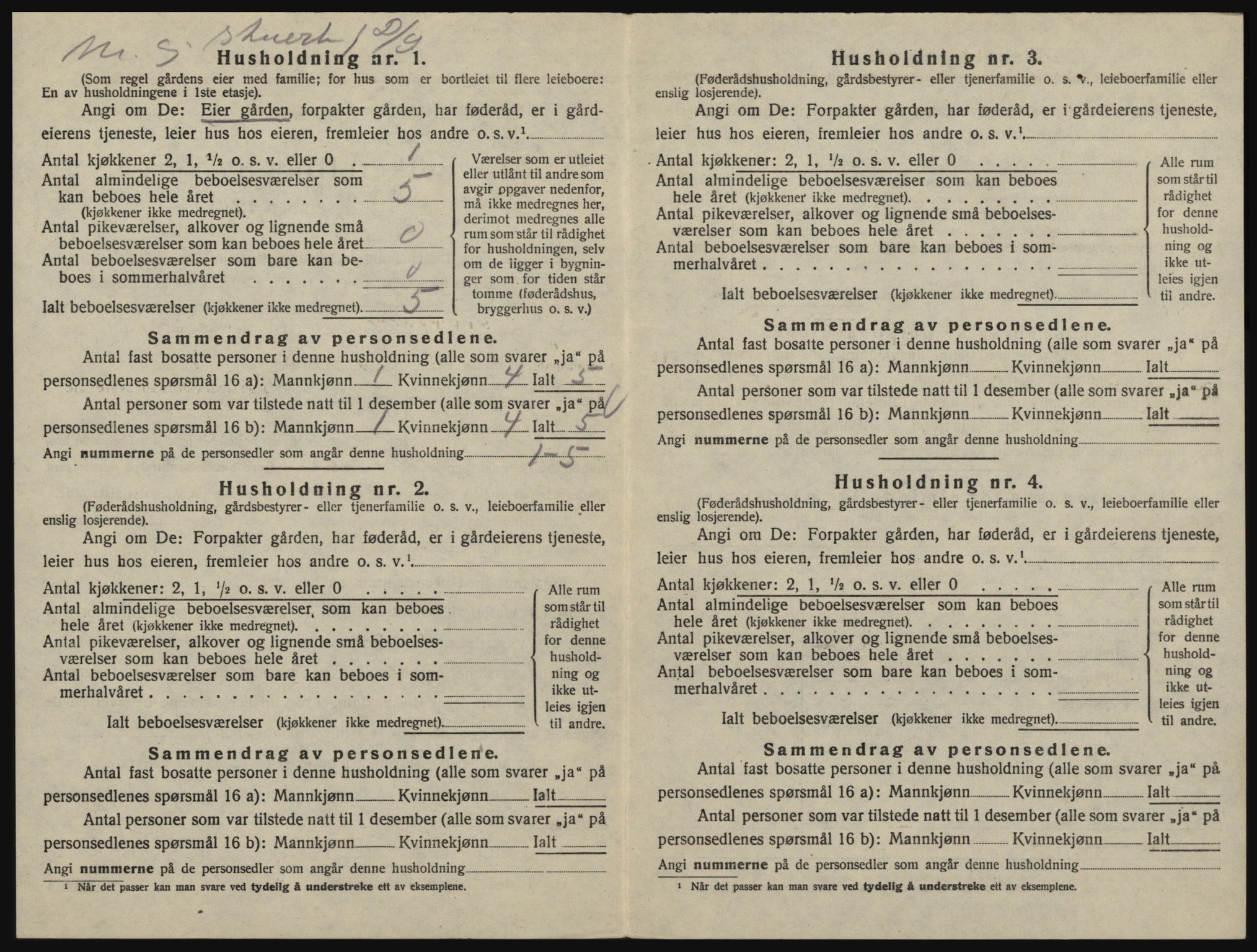 SAO, 1920 census for Glemmen, 1920, p. 1438