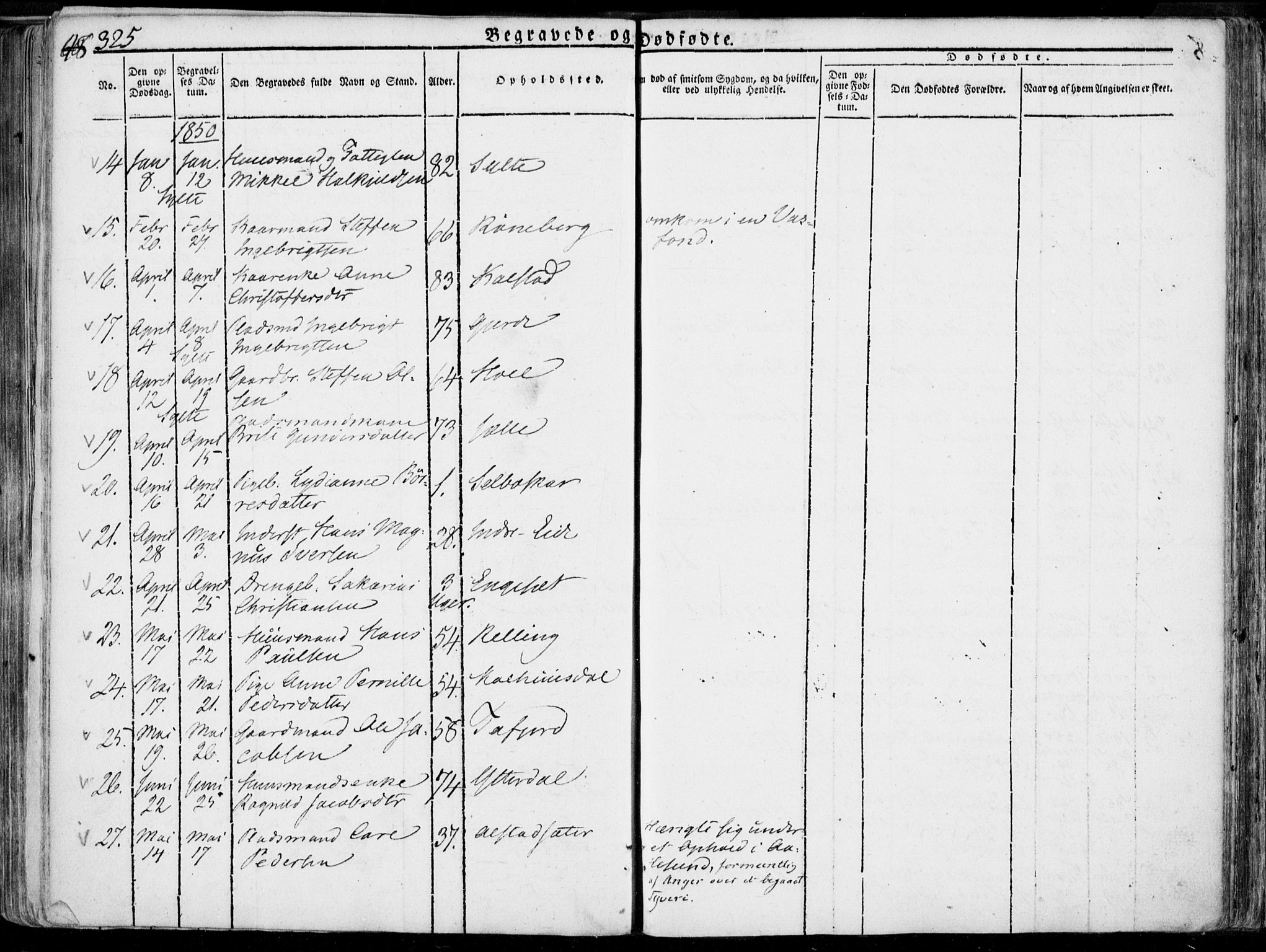 Ministerialprotokoller, klokkerbøker og fødselsregistre - Møre og Romsdal, AV/SAT-A-1454/519/L0248: Parish register (official) no. 519A07, 1829-1860, p. 325