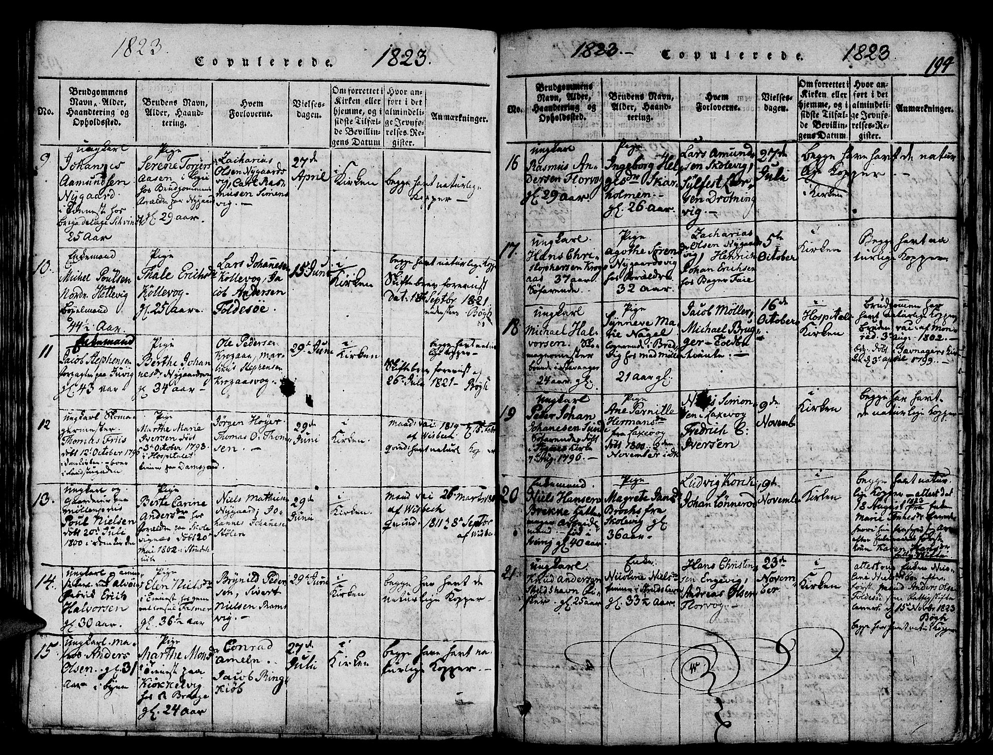 Askøy Sokneprestembete, AV/SAB-A-74101/H/Ha/Haa/Haaa/L0003: Parish register (official) no. A 3, 1815-1825, p. 194