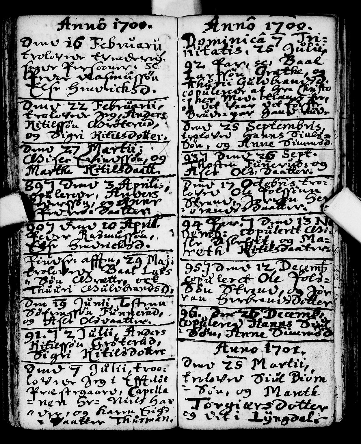 Flesberg kirkebøker, SAKO/A-18/F/Fa/L0001: Parish register (official) no. I 1, 1688-1725