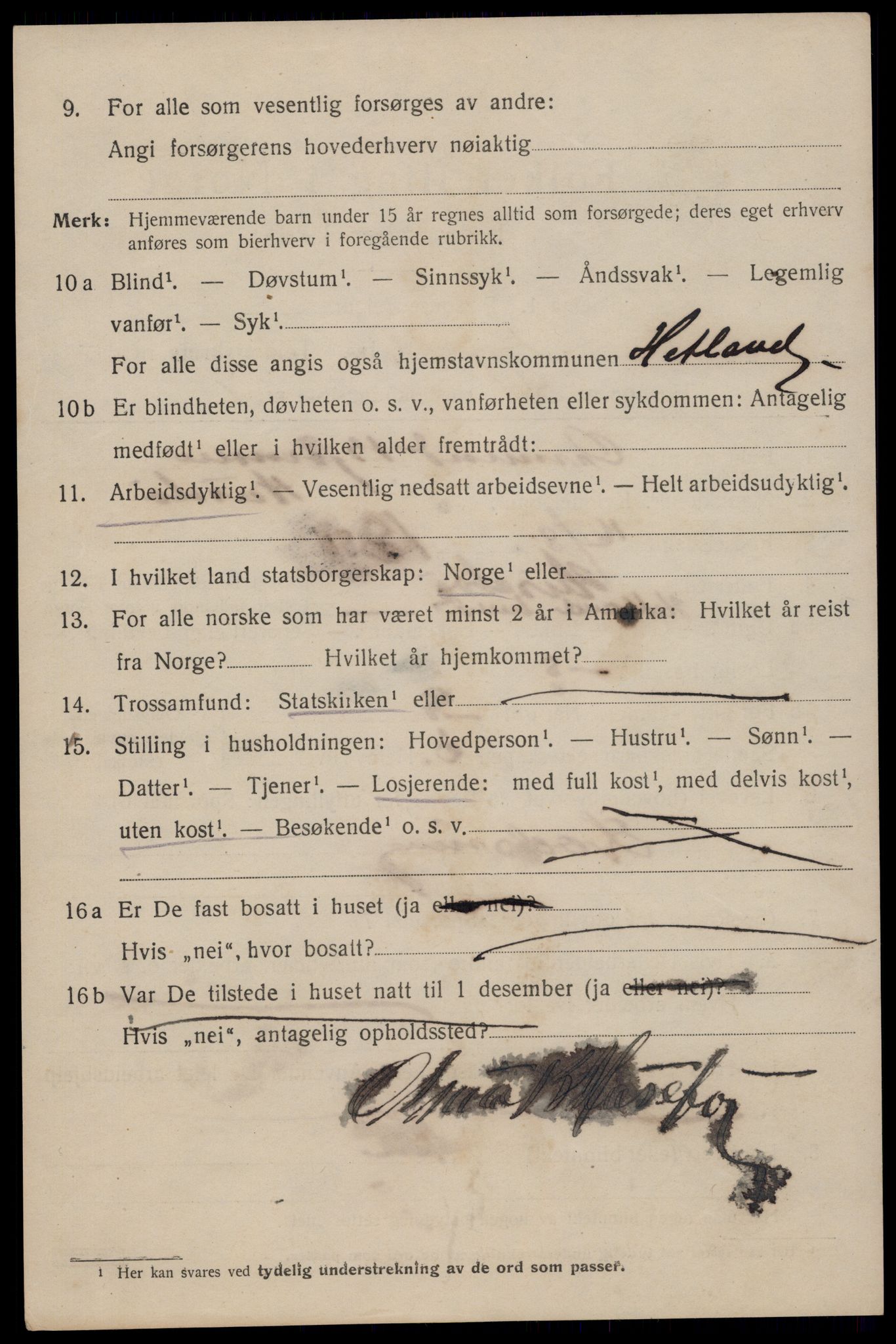 SAST, 1920 census for Kopervik, 1920, p. 4851