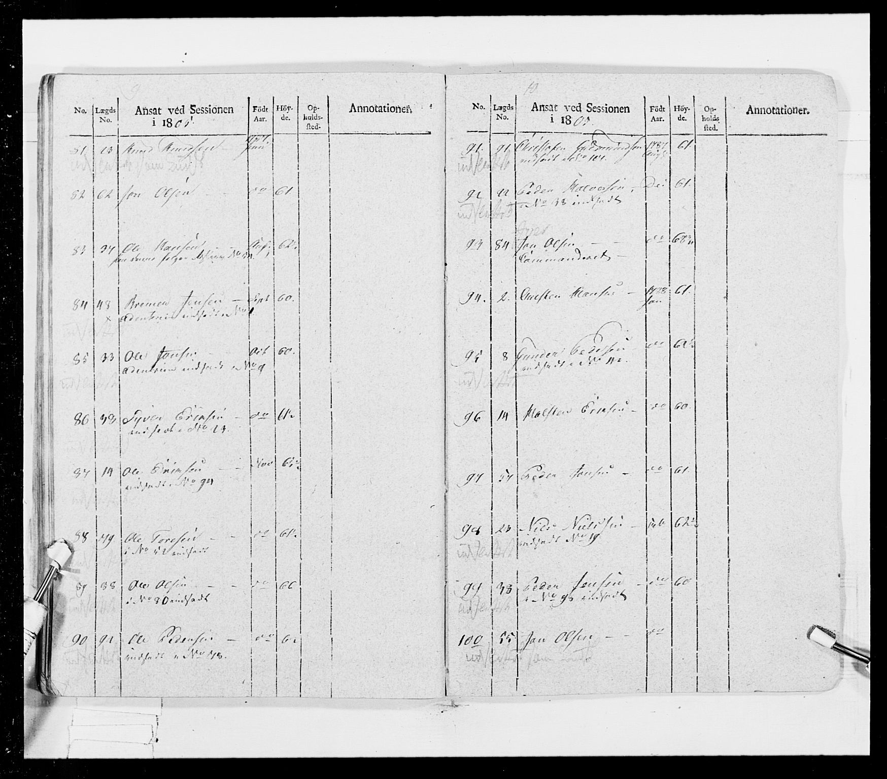 Generalitets- og kommissariatskollegiet, Det kongelige norske kommissariatskollegium, AV/RA-EA-5420/E/Eh/L0026: Skiløperkompaniene, 1805-1810, p. 326