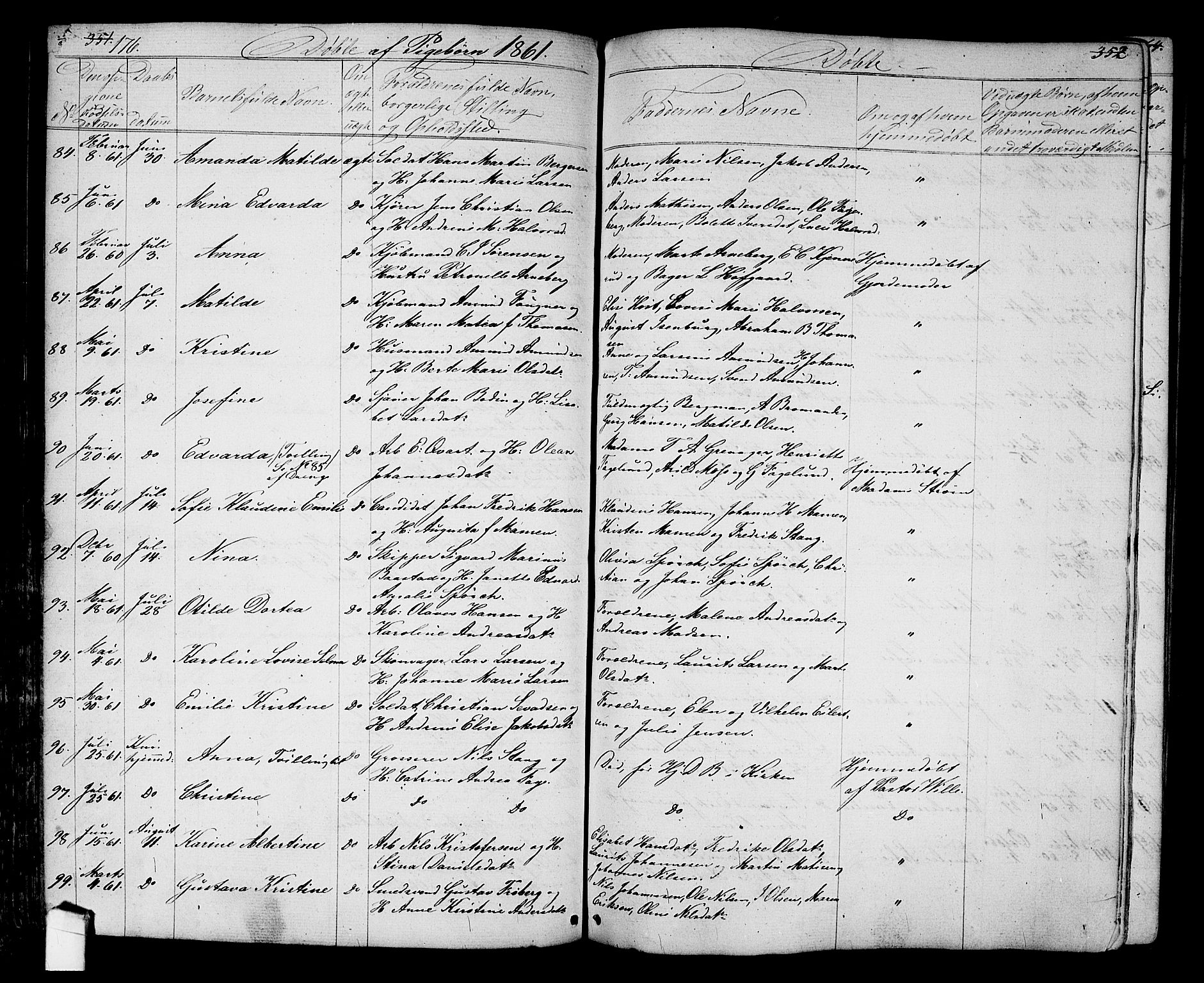 Halden prestekontor Kirkebøker, AV/SAO-A-10909/G/Ga/L0005a: Parish register (copy) no. 5A, 1855-1864, p. 176