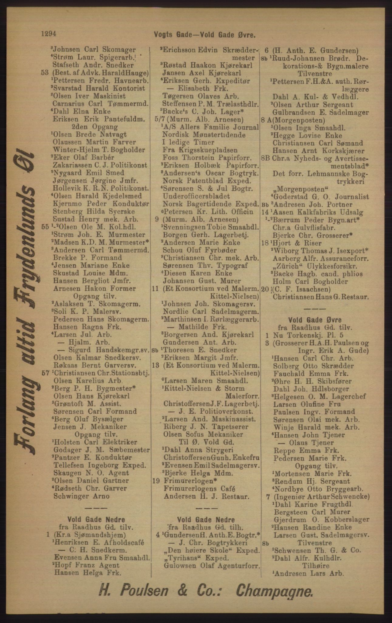 Kristiania/Oslo adressebok, PUBL/-, 1905, p. 1294