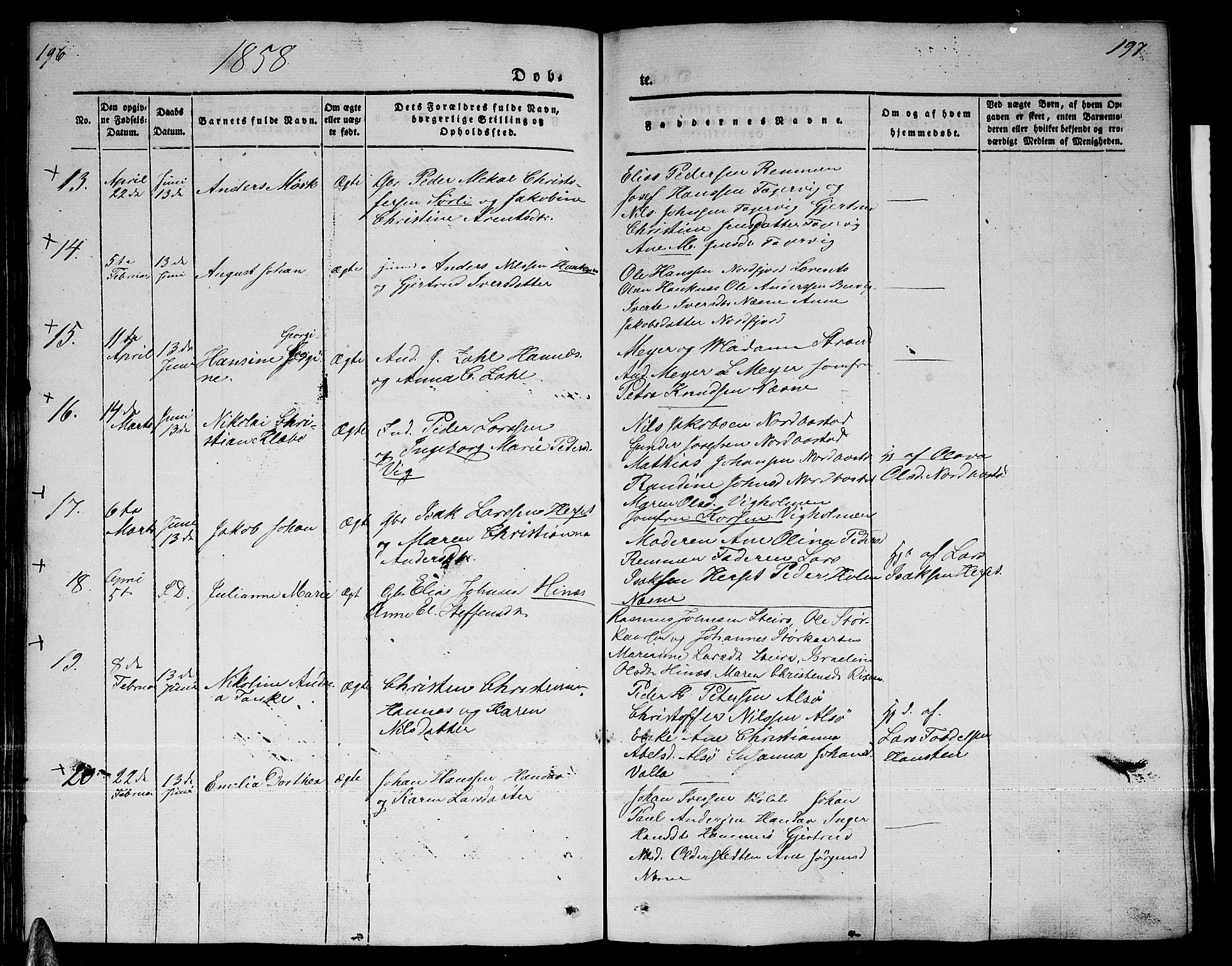 Ministerialprotokoller, klokkerbøker og fødselsregistre - Nordland, AV/SAT-A-1459/838/L0555: Parish register (copy) no. 838C02, 1842-1861, p. 196-197