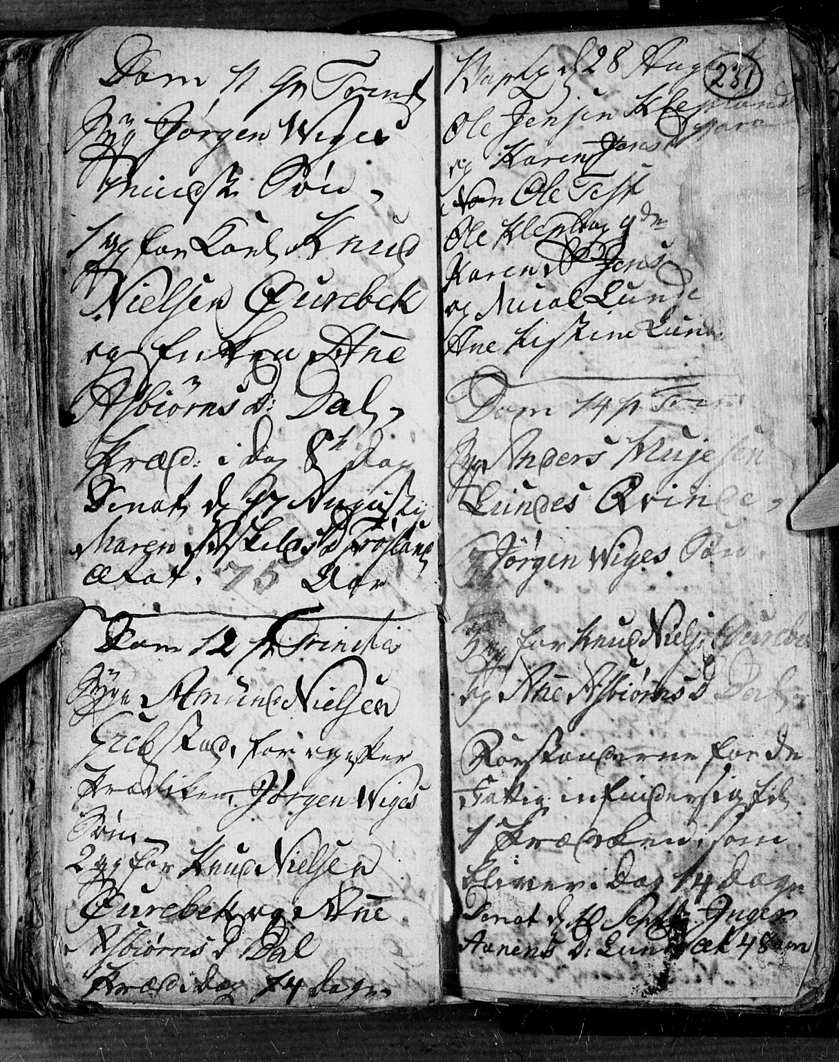 Søgne sokneprestkontor, AV/SAK-1111-0037/F/Fb/Fbb/L0001: Parish register (copy) no. B 1, 1779-1802, p. 231