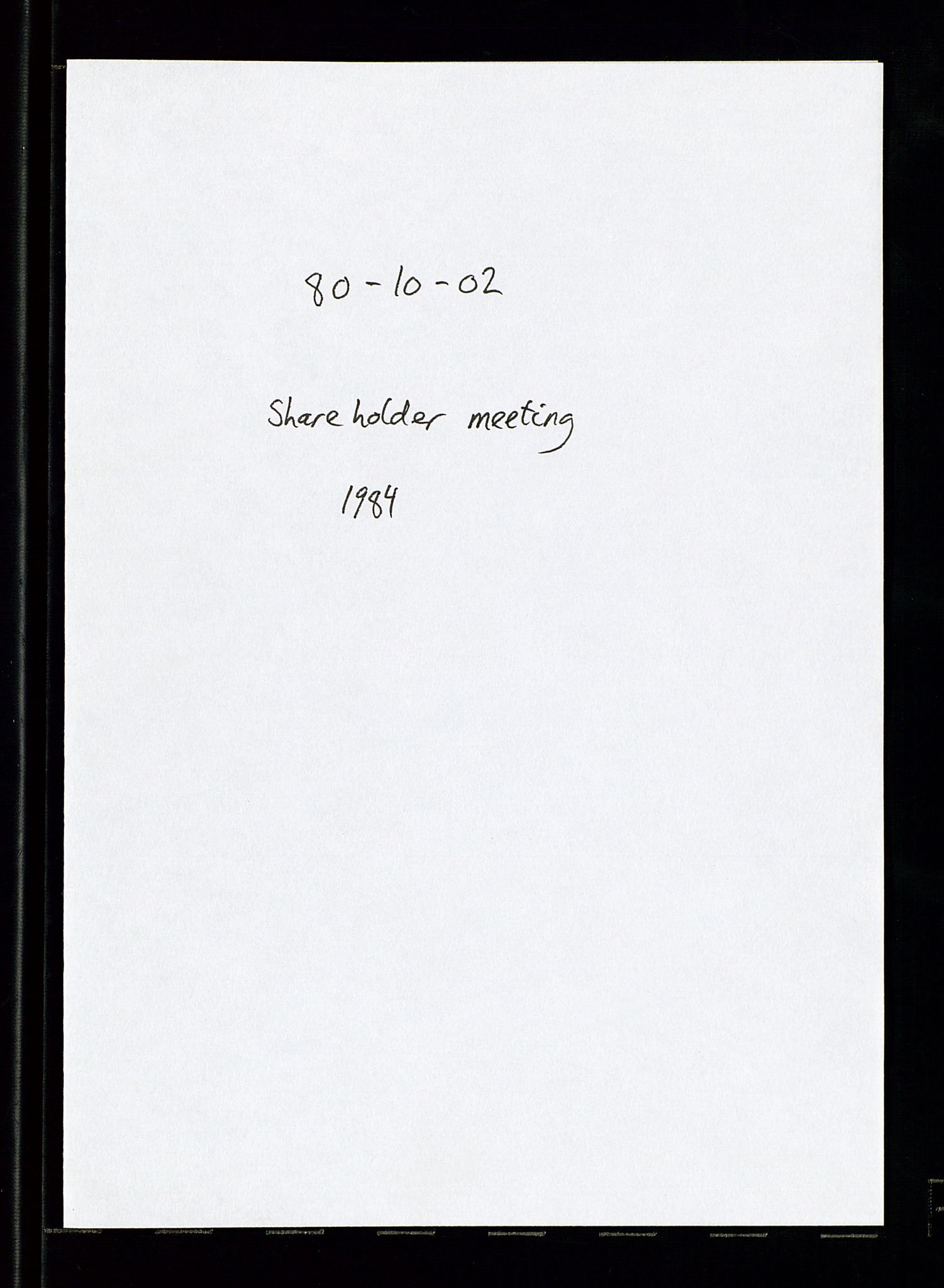 PA 1538 - Exxon Chemical Norge A/S, AV/SAST-A-101958/A/Aa/L0001/0004: Generalforsamlinger og styreprotokoller / Board meetings (styremøter), Generalforsamlinger, Shareholder meetings (aksjonærmøter), 1983-1984