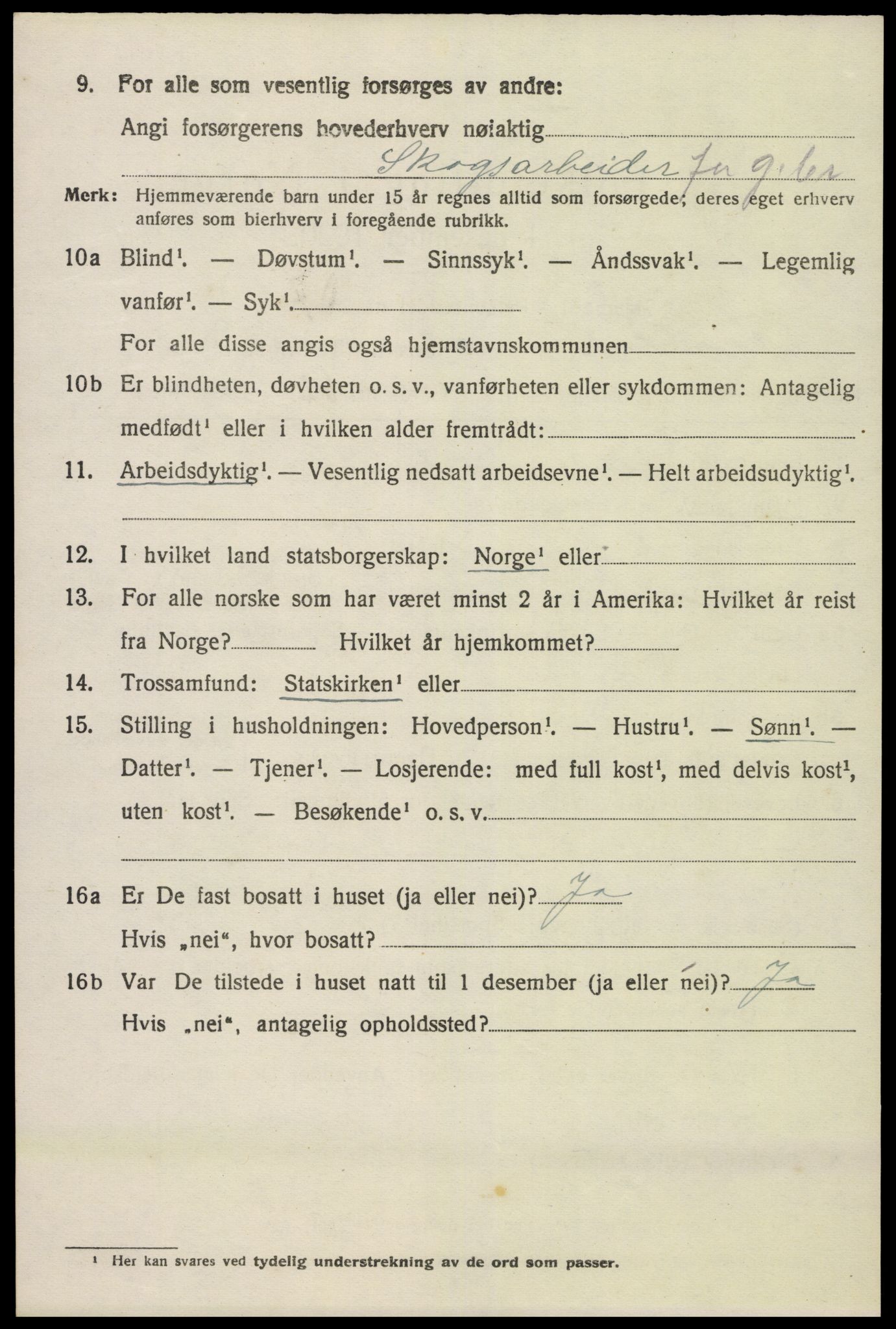 SAK, 1920 census for Froland, 1920, p. 4902