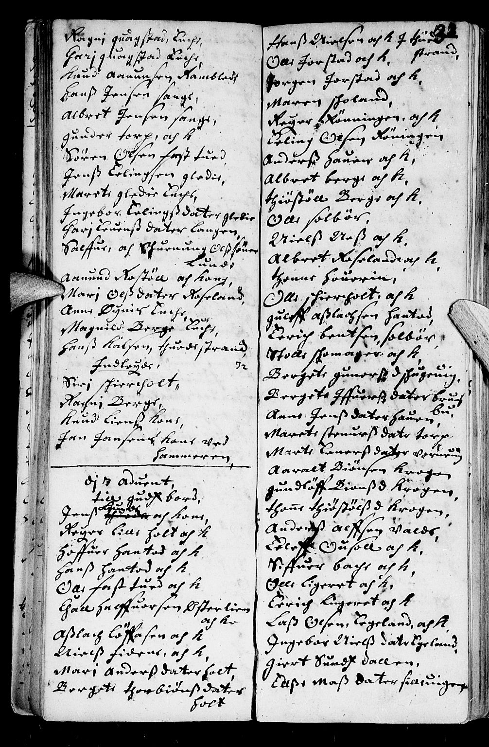 Holt sokneprestkontor, AV/SAK-1111-0021/F/Fb/L0001: Parish register (copy) no. B 1, 1699-1705, p. 32