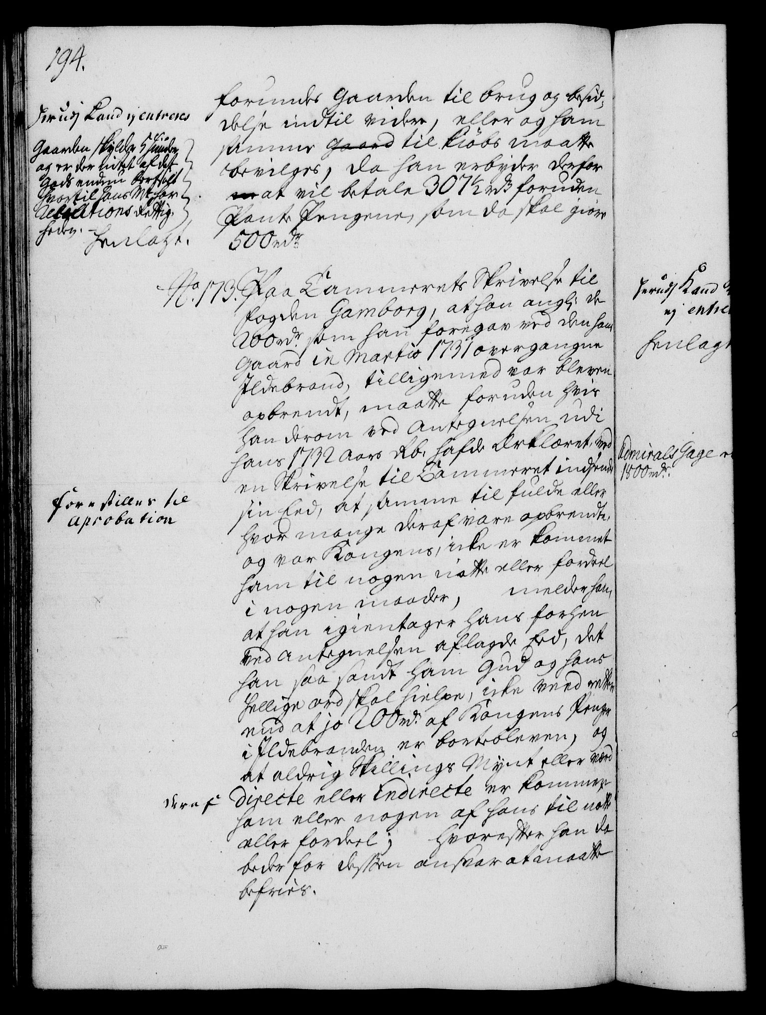 Rentekammeret, Kammerkanselliet, RA/EA-3111/G/Gh/Gha/L0016: Norsk ekstraktmemorialprotokoll (merket RK 53.61), 1734-1735, p. 194