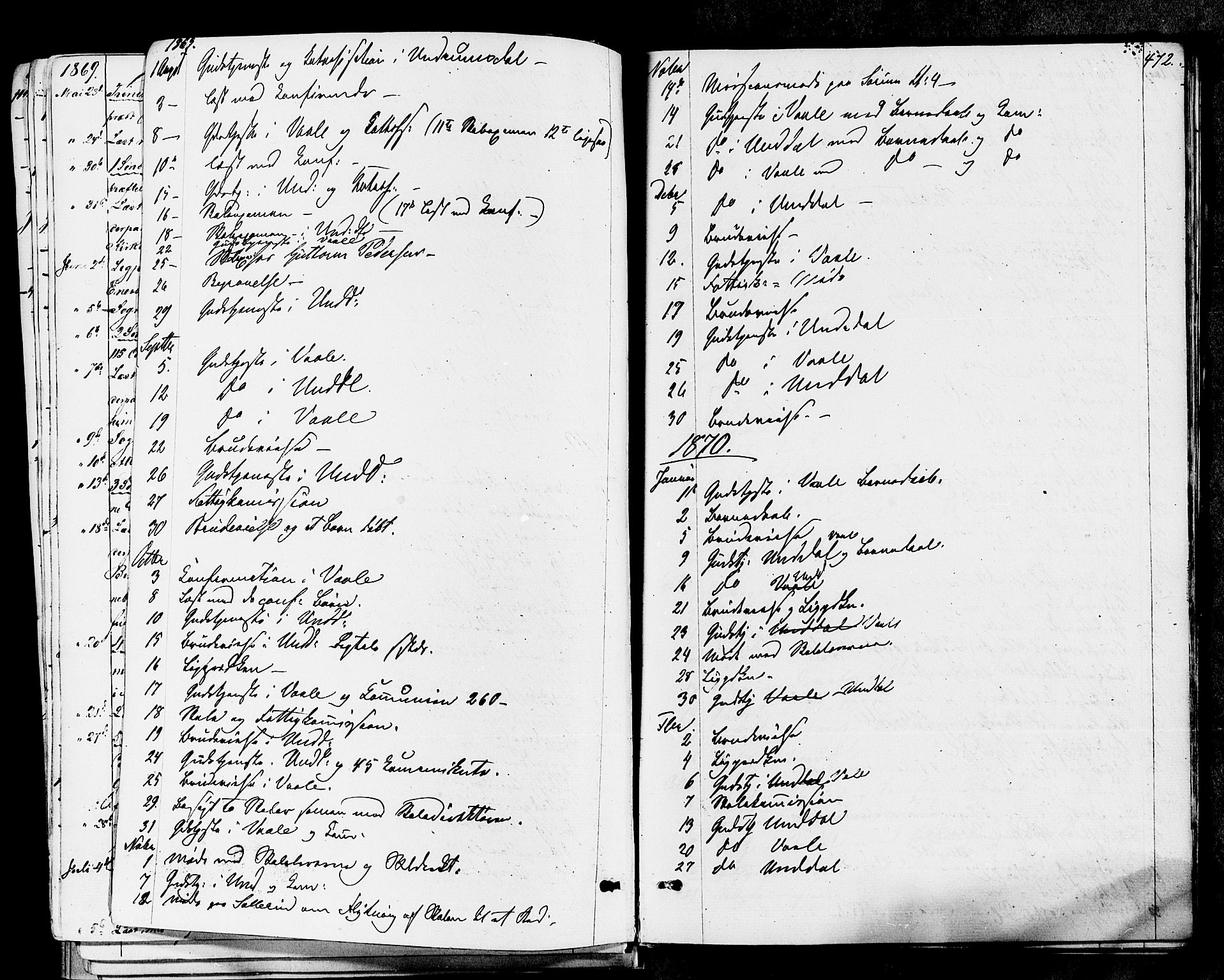 Våle kirkebøker, SAKO/A-334/F/Fa/L0010: Parish register (official) no. I 10, 1861-1877, p. 472