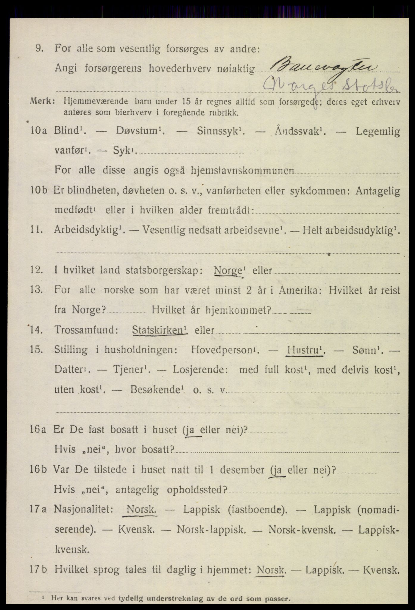 SAT, 1920 census for Skogn, 1920, p. 3038