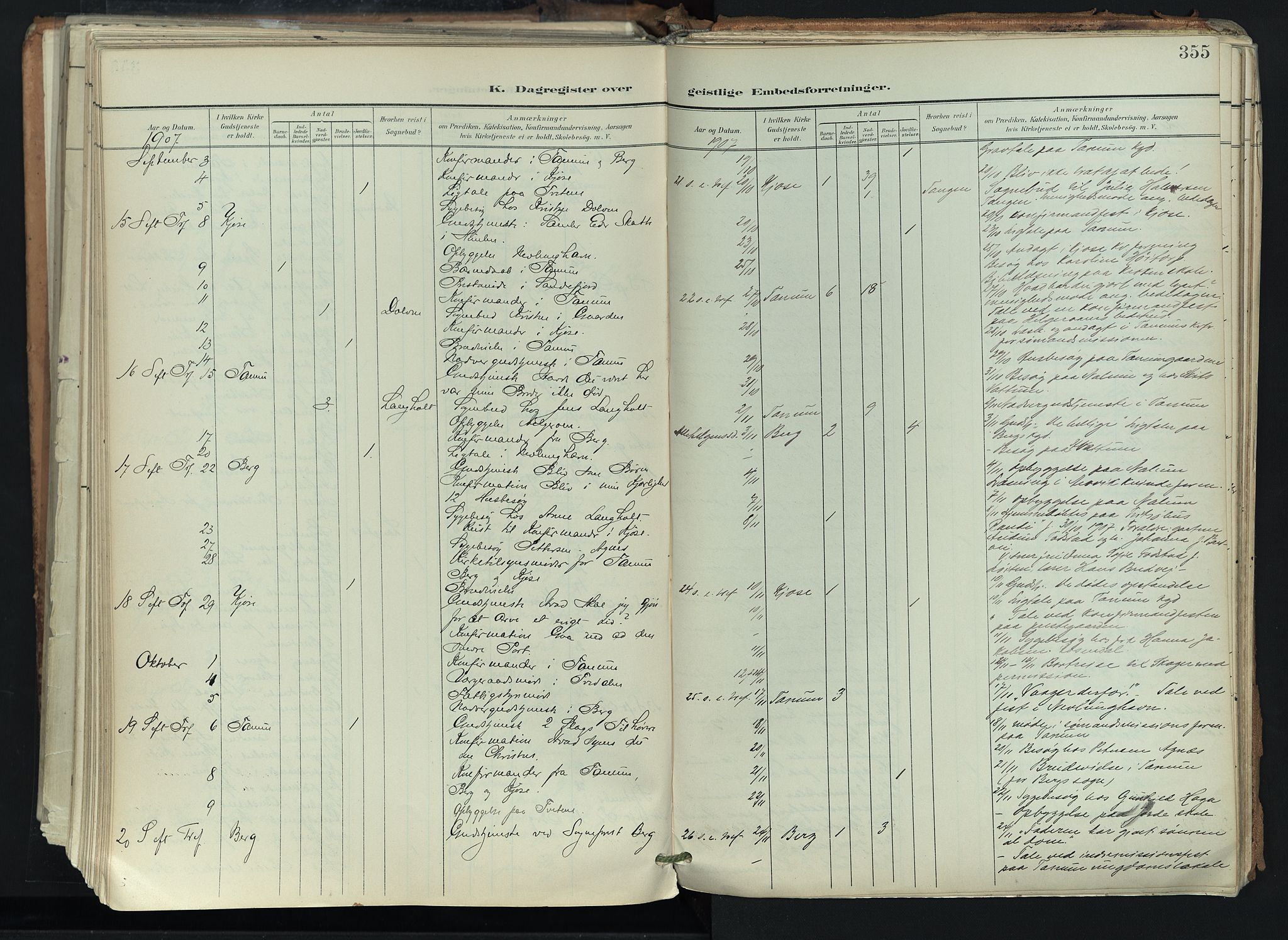 Brunlanes kirkebøker, SAKO/A-342/F/Fc/L0003: Parish register (official) no. III 3, 1900-1922, p. 355