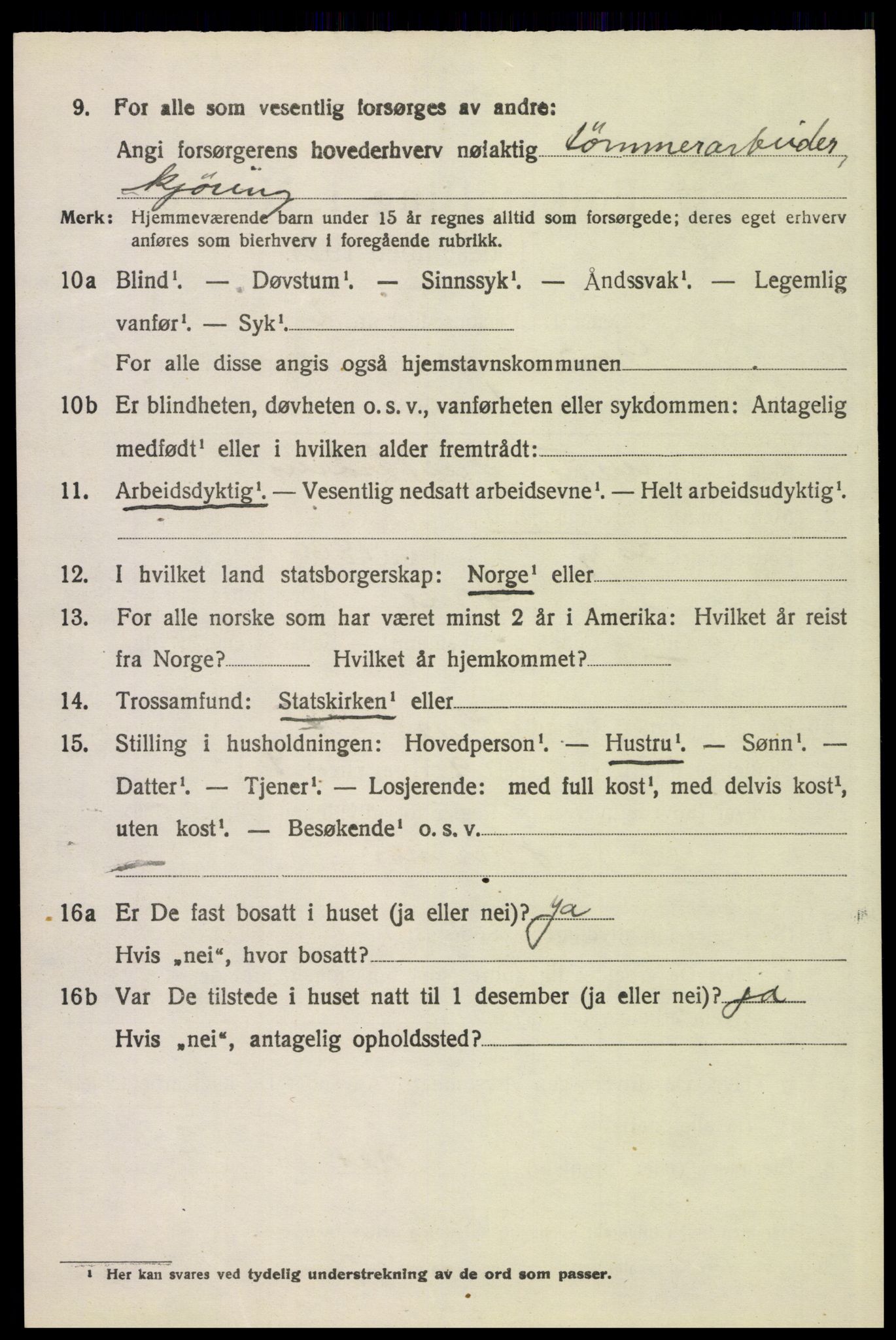 SAH, 1920 census for Grue, 1920, p. 13278