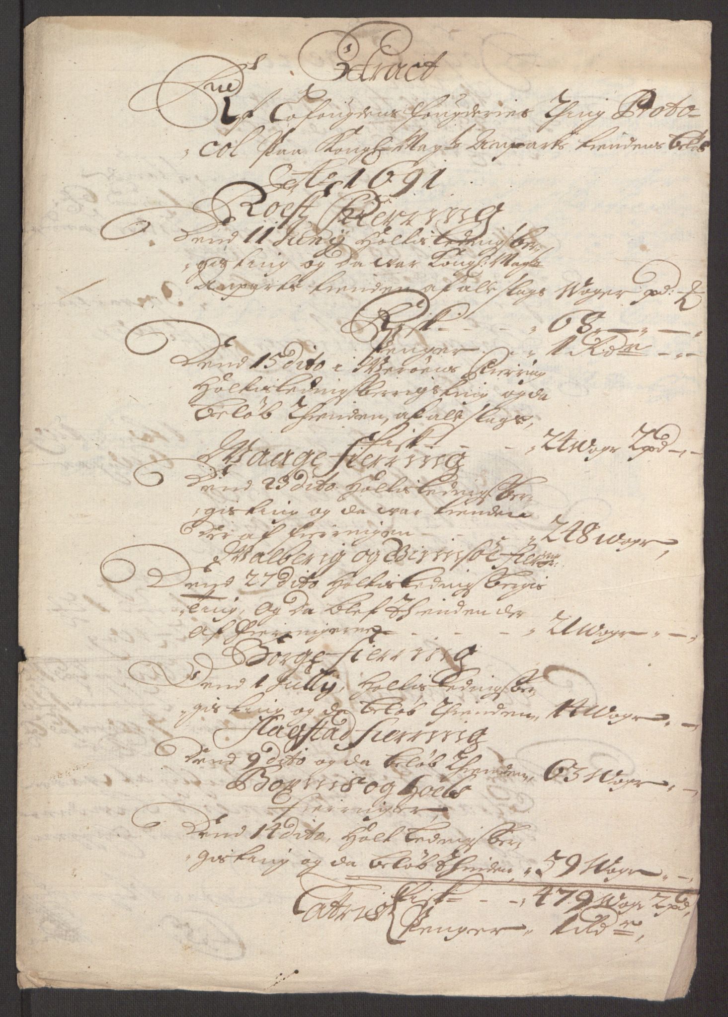 Rentekammeret inntil 1814, Reviderte regnskaper, Fogderegnskap, AV/RA-EA-4092/R67/L4675: Fogderegnskap Vesterålen, Andenes og Lofoten, 1691-1693, p. 107