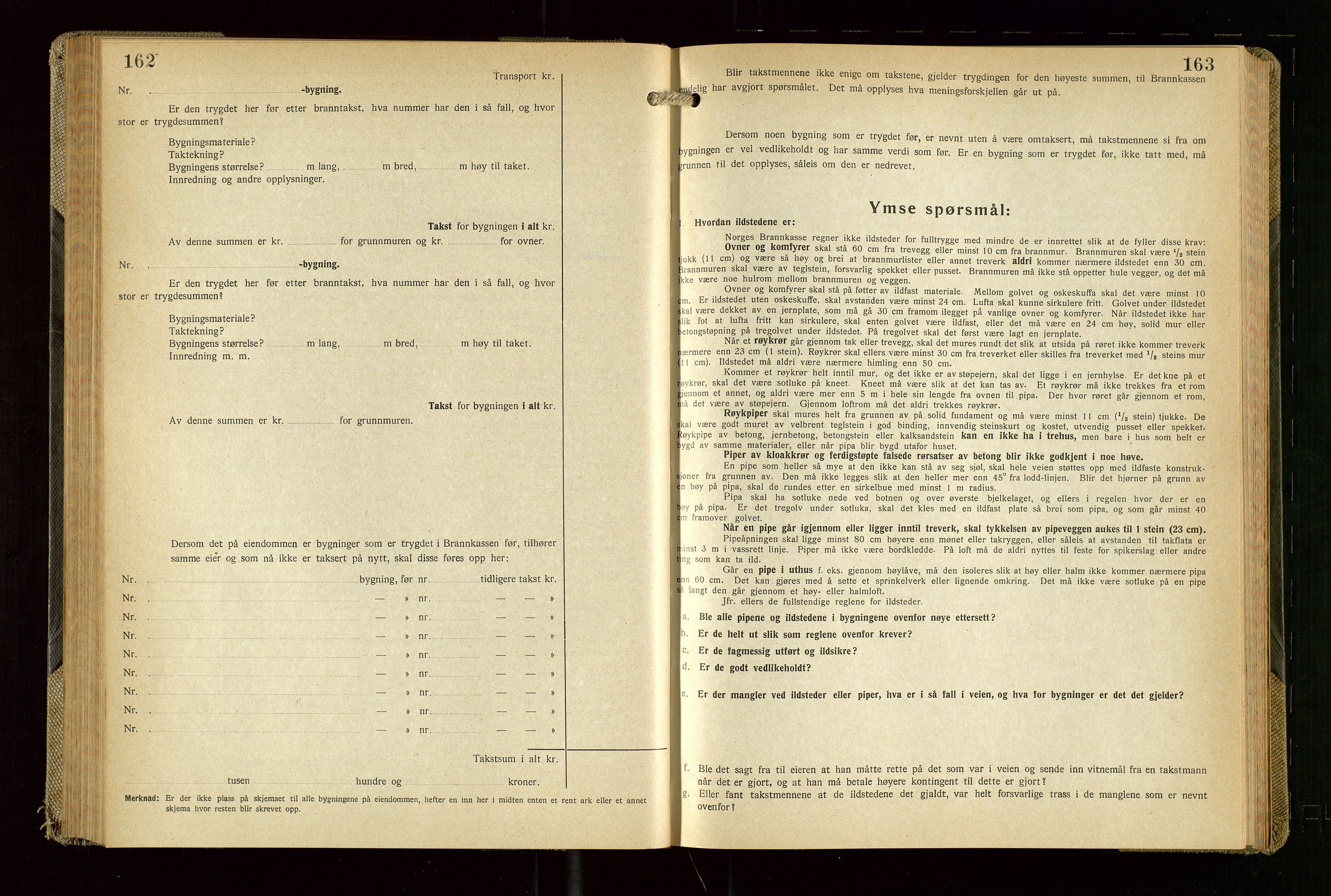 Skudenes lensmannskontor, AV/SAST-A-100444/Gob/L0003: "Brandtakstprotokoll", 1942-1954, p. 162-163