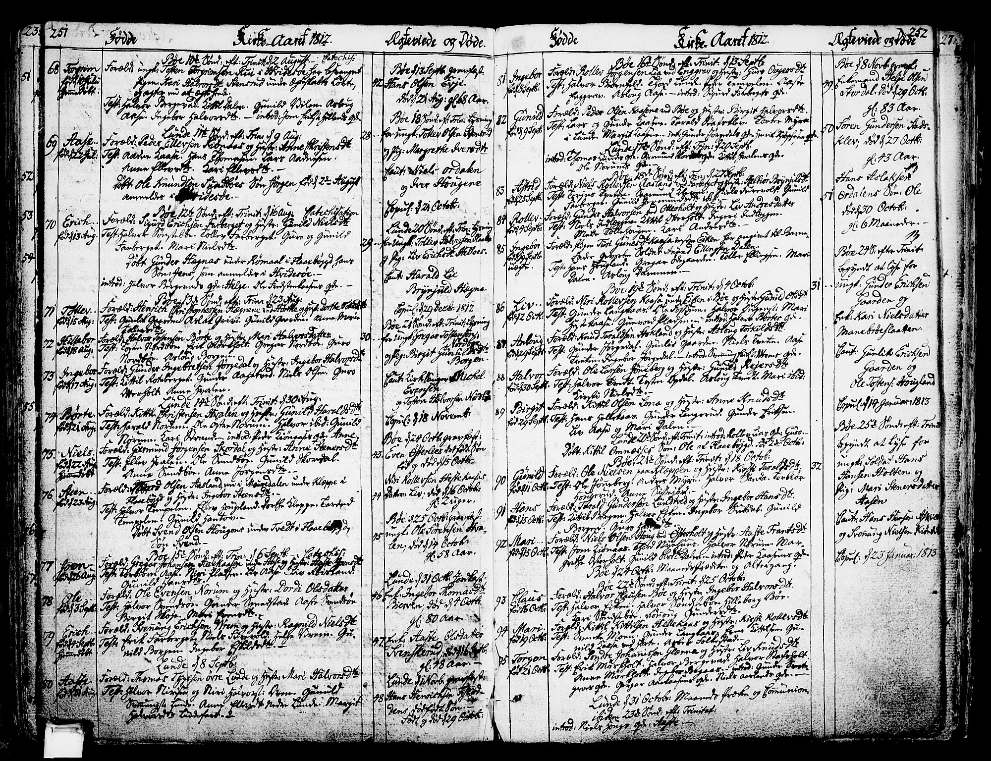 Bø kirkebøker, SAKO/A-257/F/Fa/L0005: Parish register (official) no. 5, 1785-1815, p. 251-252