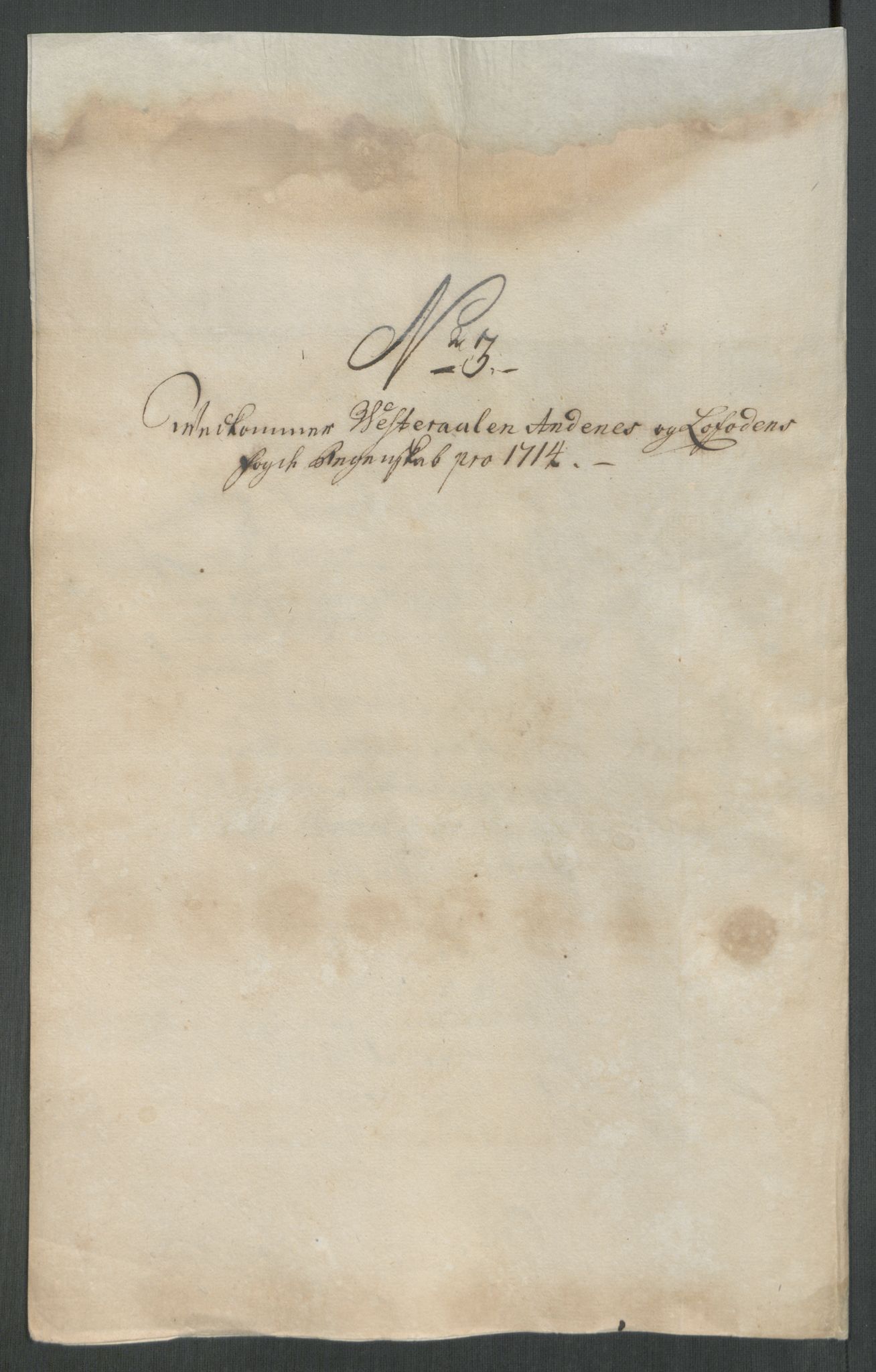 Rentekammeret inntil 1814, Reviderte regnskaper, Fogderegnskap, AV/RA-EA-4092/R67/L4680: Fogderegnskap Vesterålen, Andenes og Lofoten, 1714, p. 66