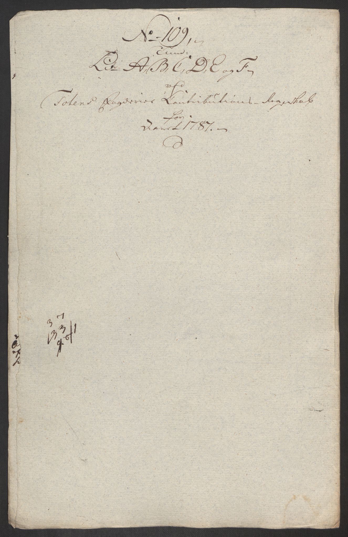 Rentekammeret inntil 1814, Reviderte regnskaper, Fogderegnskap, AV/RA-EA-4092/R19/L1374: Fogderegnskap Toten, Hadeland og Vardal, 1787, p. 345