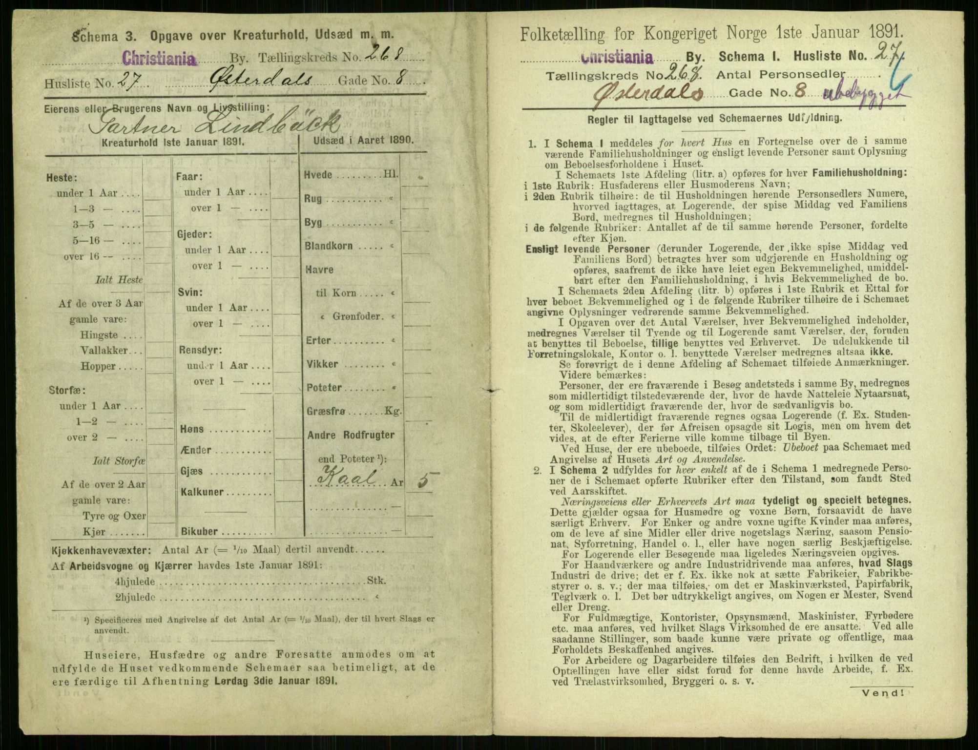 RA, 1891 census for 0301 Kristiania, 1891, p. 162035