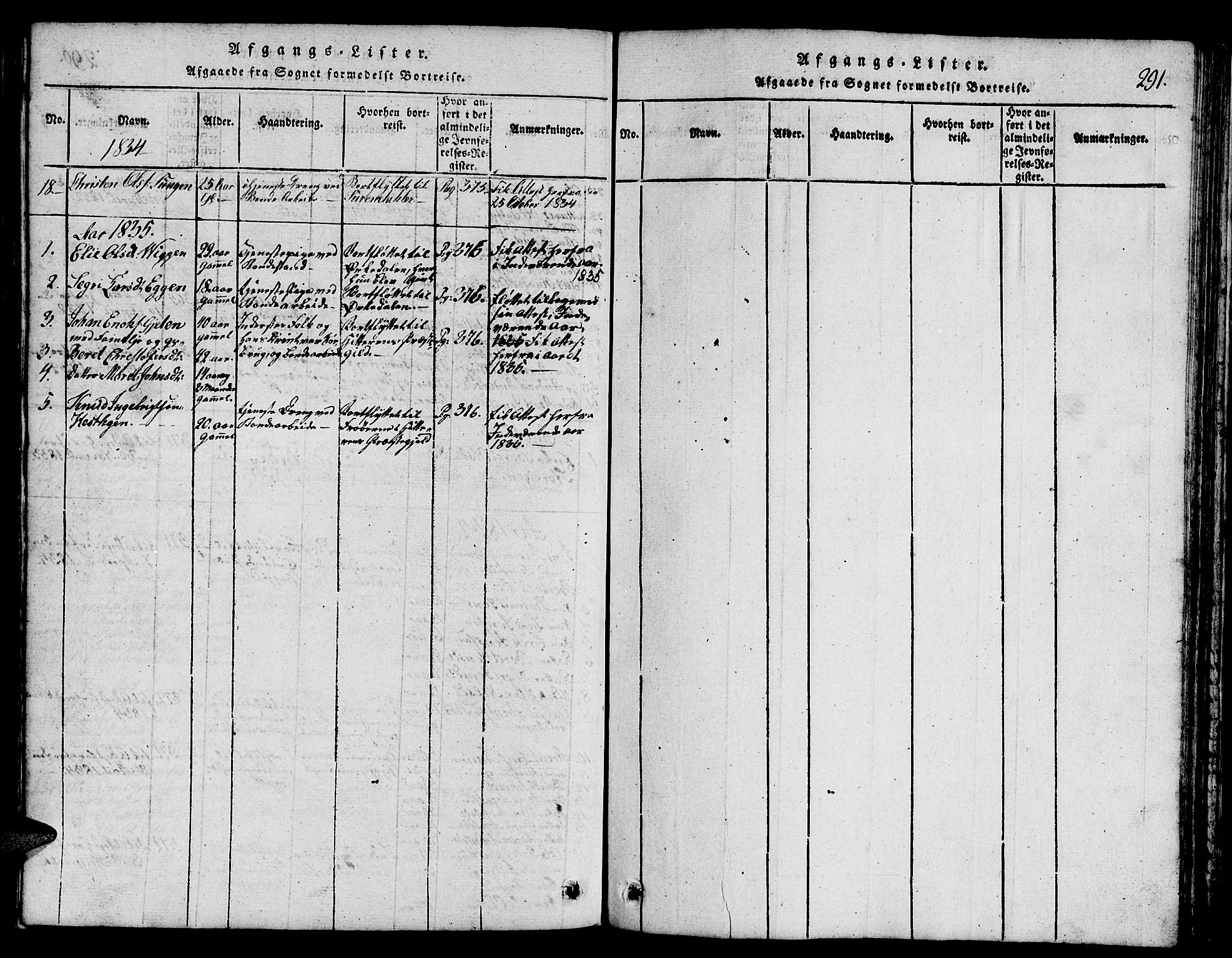 Ministerialprotokoller, klokkerbøker og fødselsregistre - Sør-Trøndelag, SAT/A-1456/665/L0776: Parish register (copy) no. 665C01, 1817-1837, p. 291