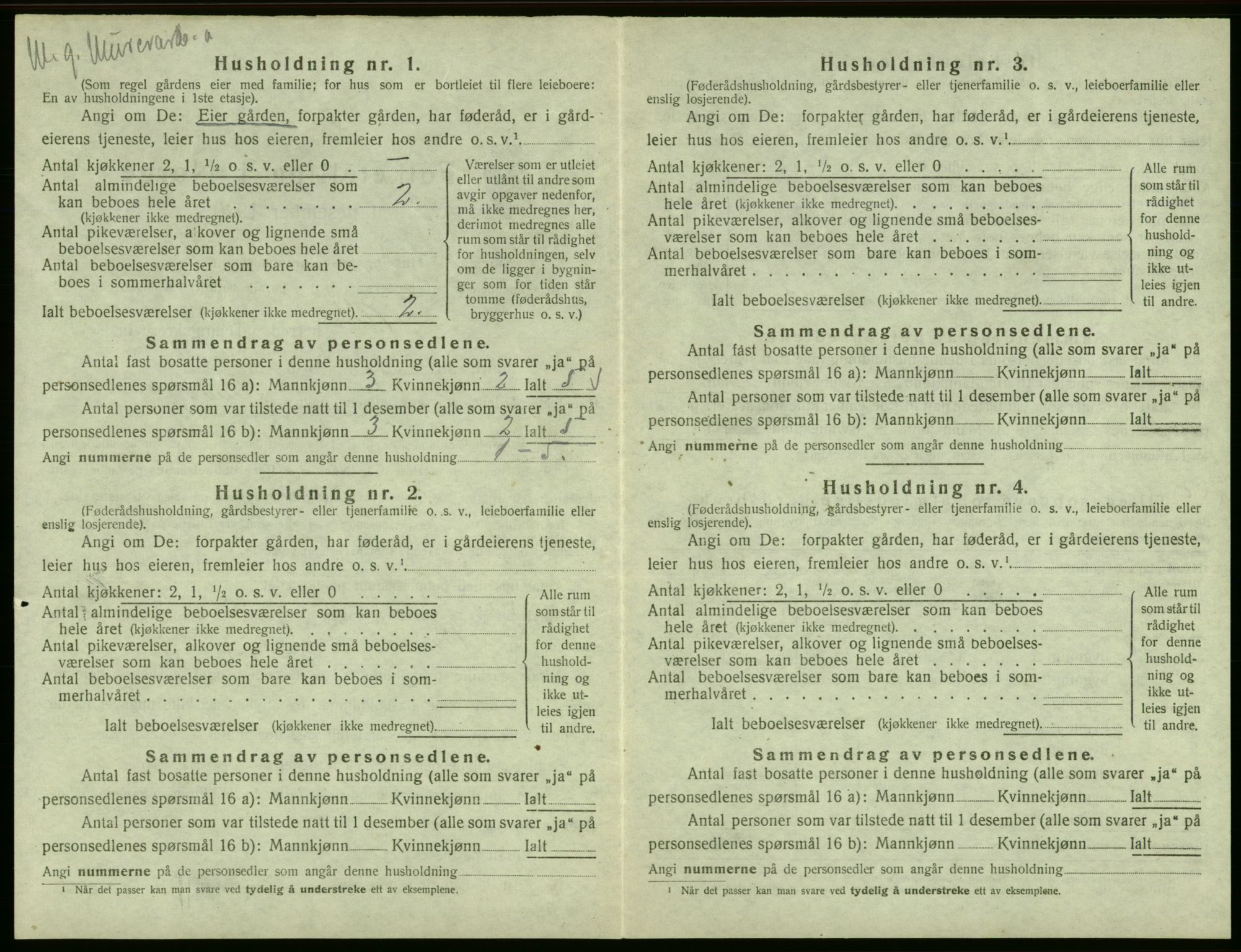 SAB, 1920 census for Odda, 1920, p. 368