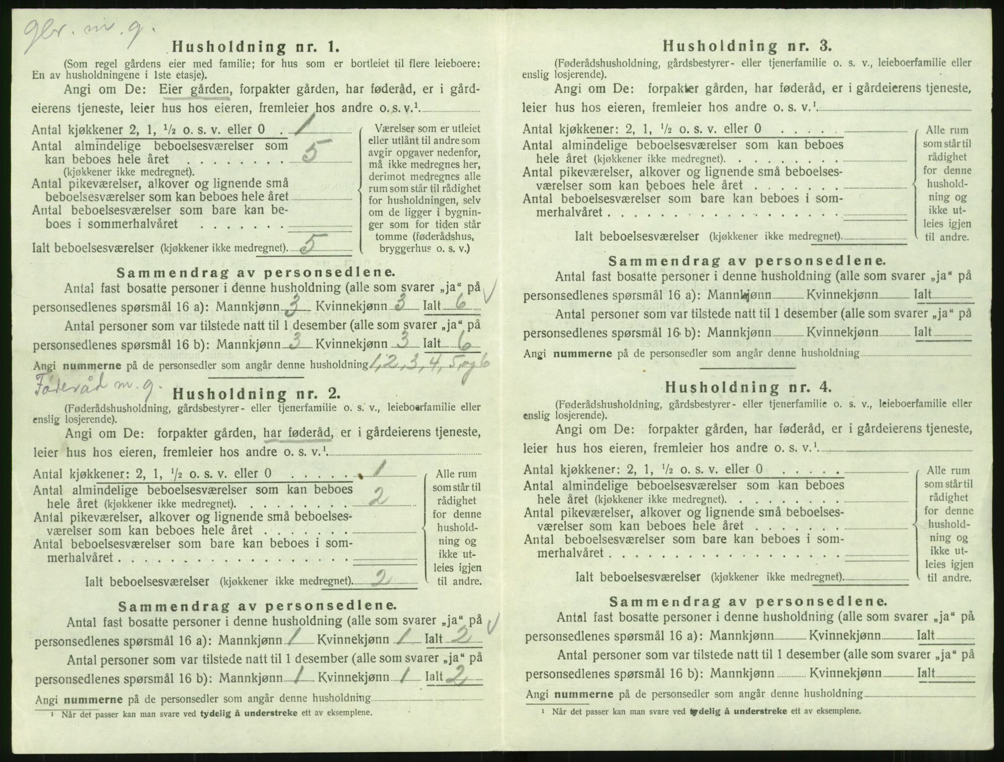 SAT, 1920 census for Norddal, 1920, p. 698