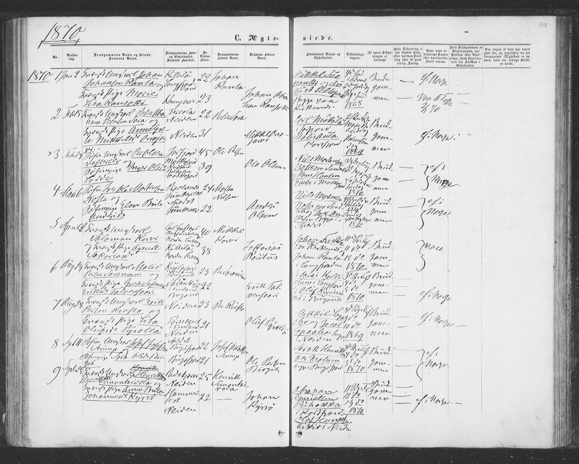 Sør-Varanger sokneprestkontor, SATØ/S-1331/H/Ha/L0001kirke: Parish register (official) no. 1, 1863-1872, p. 102