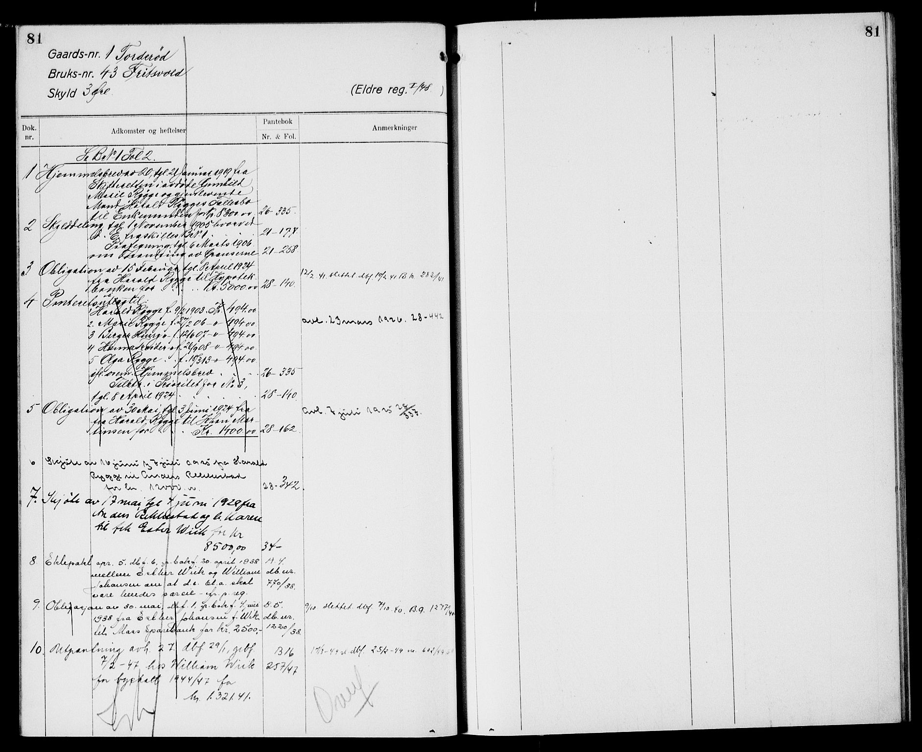 Moss sorenskriveri, AV/SAO-A-10168: Mortgage register no. XI 1, 1788-1961, p. 81