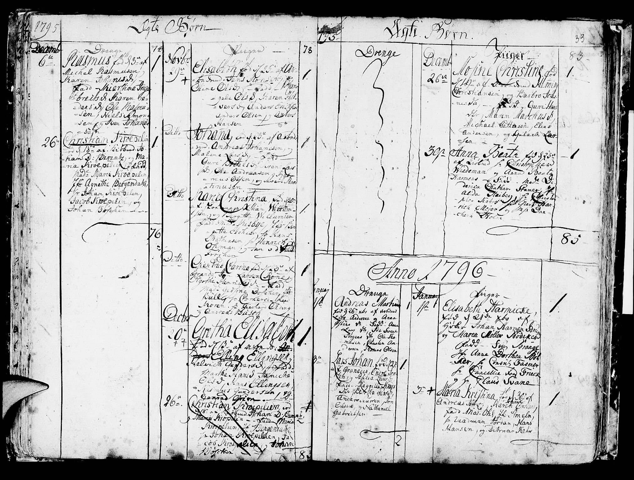 Korskirken sokneprestembete, AV/SAB-A-76101/H/Haa/L0006: Parish register (official) no. A 6, 1790-1820, p. 33