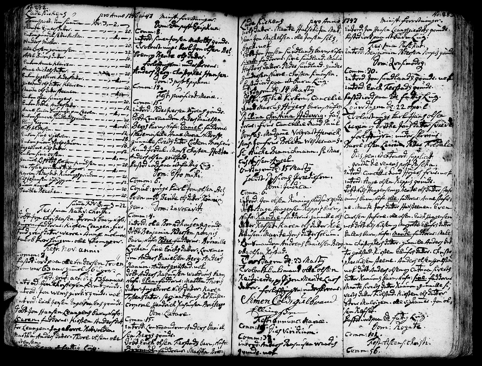 Ministerialprotokoller, klokkerbøker og fødselsregistre - Sør-Trøndelag, SAT/A-1456/606/L0275: Parish register (official) no. 606A01 /1, 1727-1780, p. 282-283