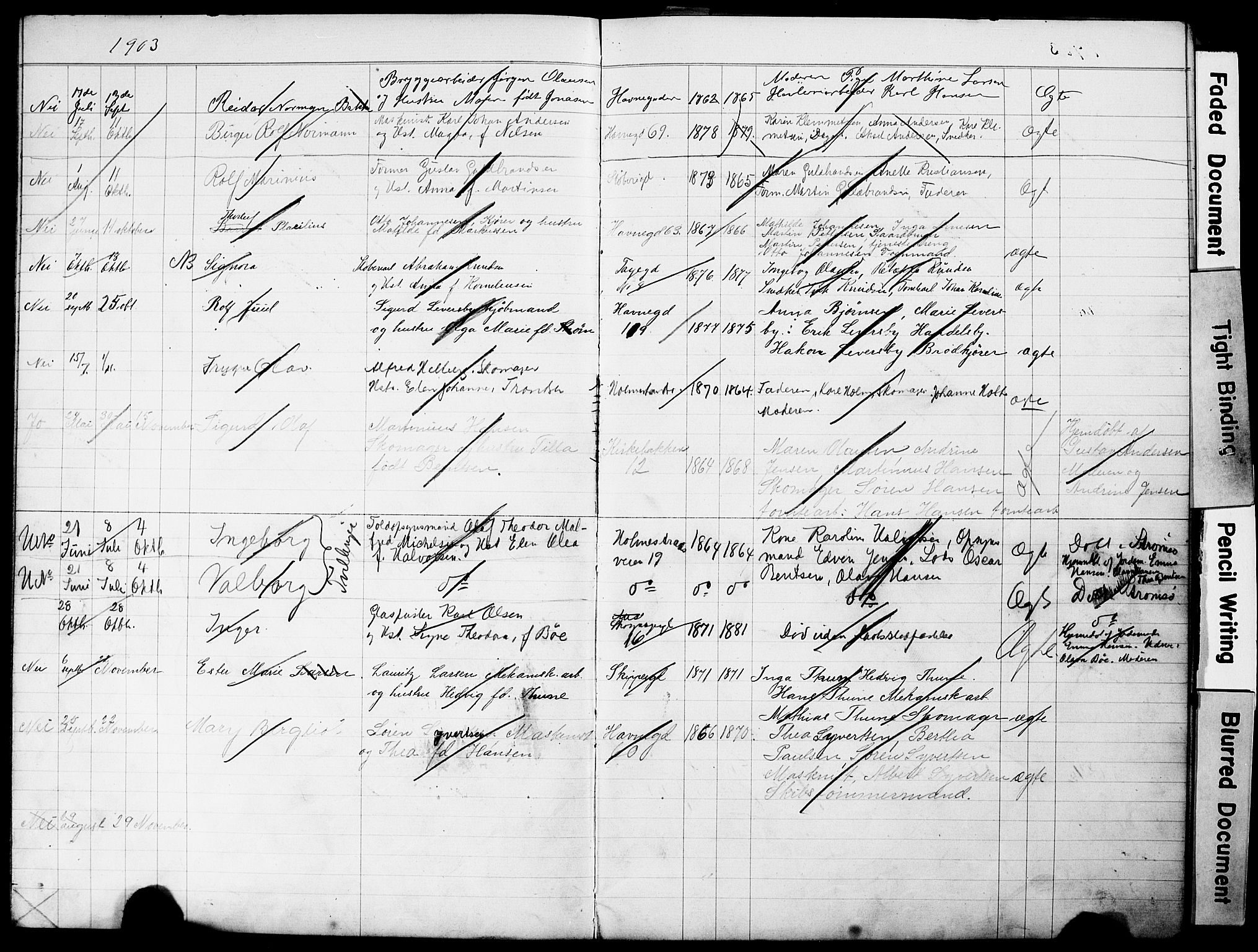 Strømsø kirkebøker, AV/SAKO-A-246/Y/Yb/L0001: Parish register draft no. II 1, 1896-1904