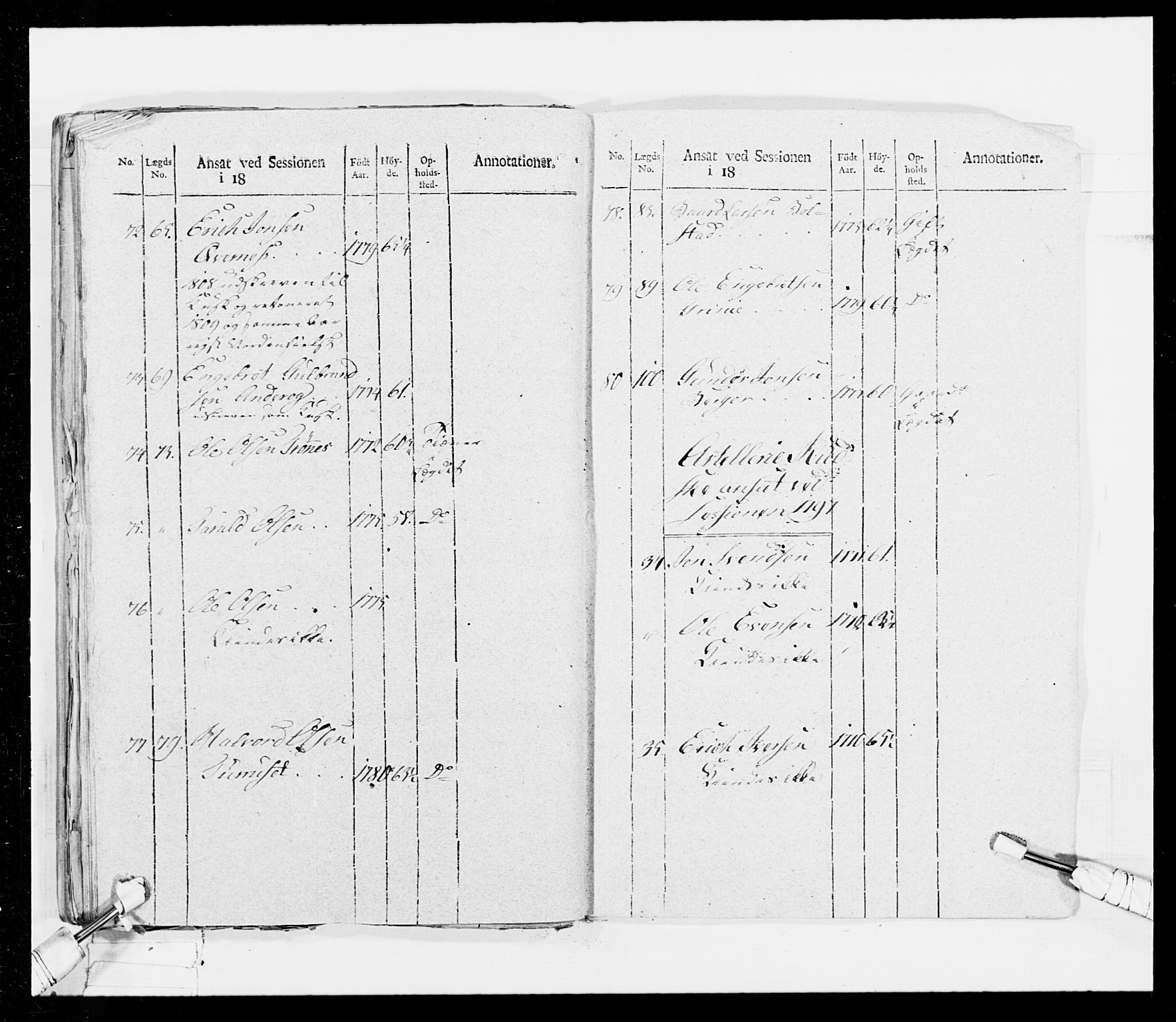 Generalitets- og kommissariatskollegiet, Det kongelige norske kommissariatskollegium, AV/RA-EA-5420/E/Eh/L0026: Skiløperkompaniene, 1805-1810, p. 464