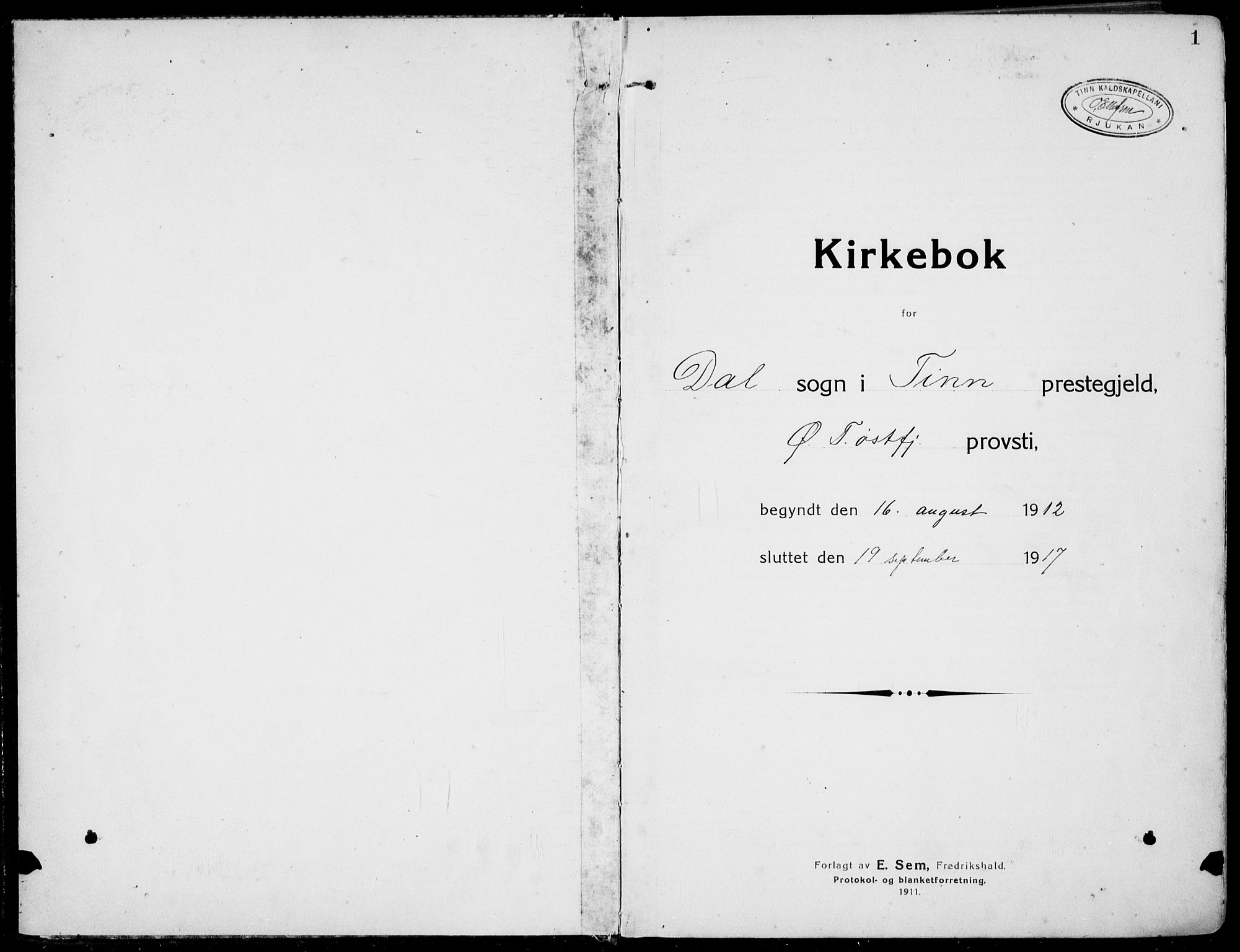 Rjukan kirkebøker, SAKO/A-294/F/Fa/L0002: Parish register (official) no. 2, 1912-1917, p. 1