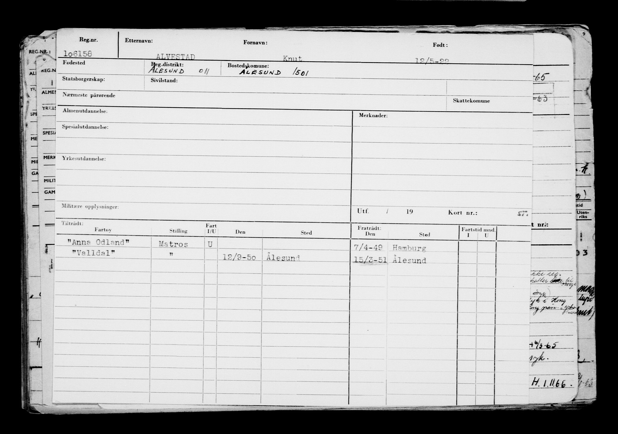 Direktoratet for sjømenn, AV/RA-S-3545/G/Gb/L0206: Hovedkort, 1922, p. 310