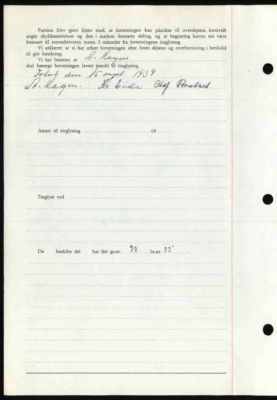 Romsdal sorenskriveri, AV/SAT-A-4149/1/2/2C: Mortgage book no. A11, 1941-1942, Diary no: : 1801/1941