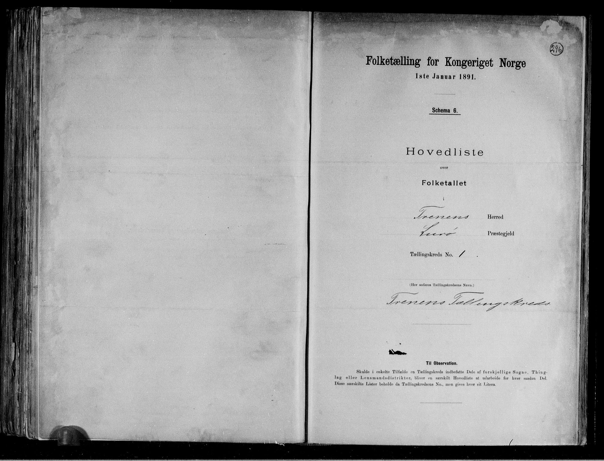 RA, 1891 census for 1835 Træna, 1891, p. 4