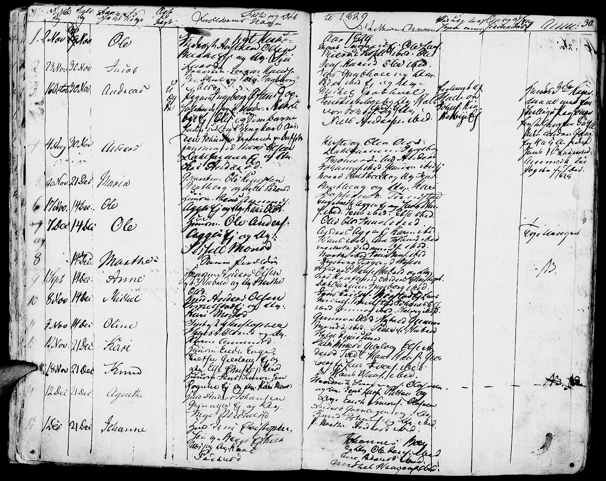 Vang prestekontor, Hedmark, SAH/PREST-008/H/Ha/Haa/L0009: Parish register (official) no. 9, 1826-1841, p. 30