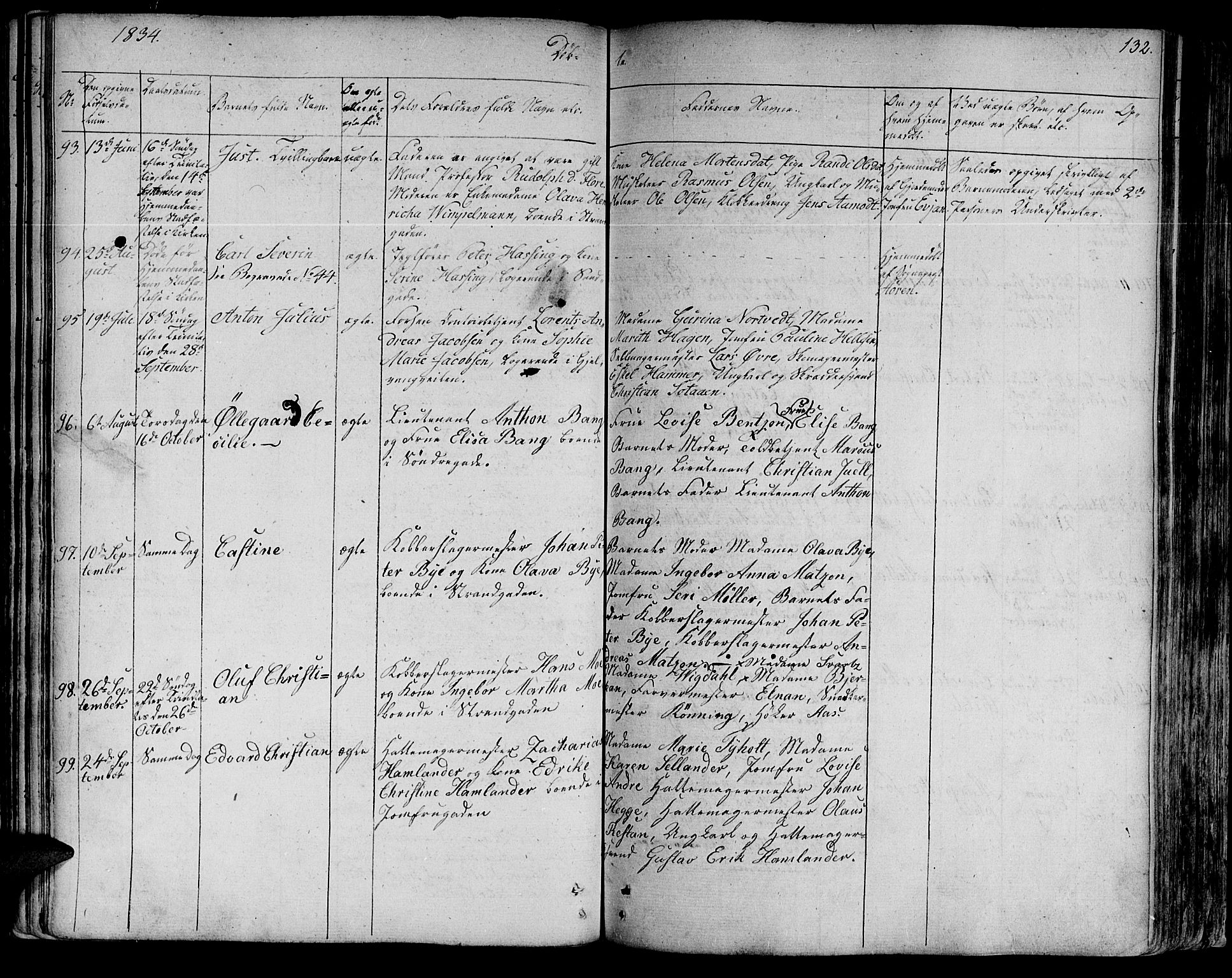 Ministerialprotokoller, klokkerbøker og fødselsregistre - Sør-Trøndelag, SAT/A-1456/602/L0108: Parish register (official) no. 602A06, 1821-1839, p. 132