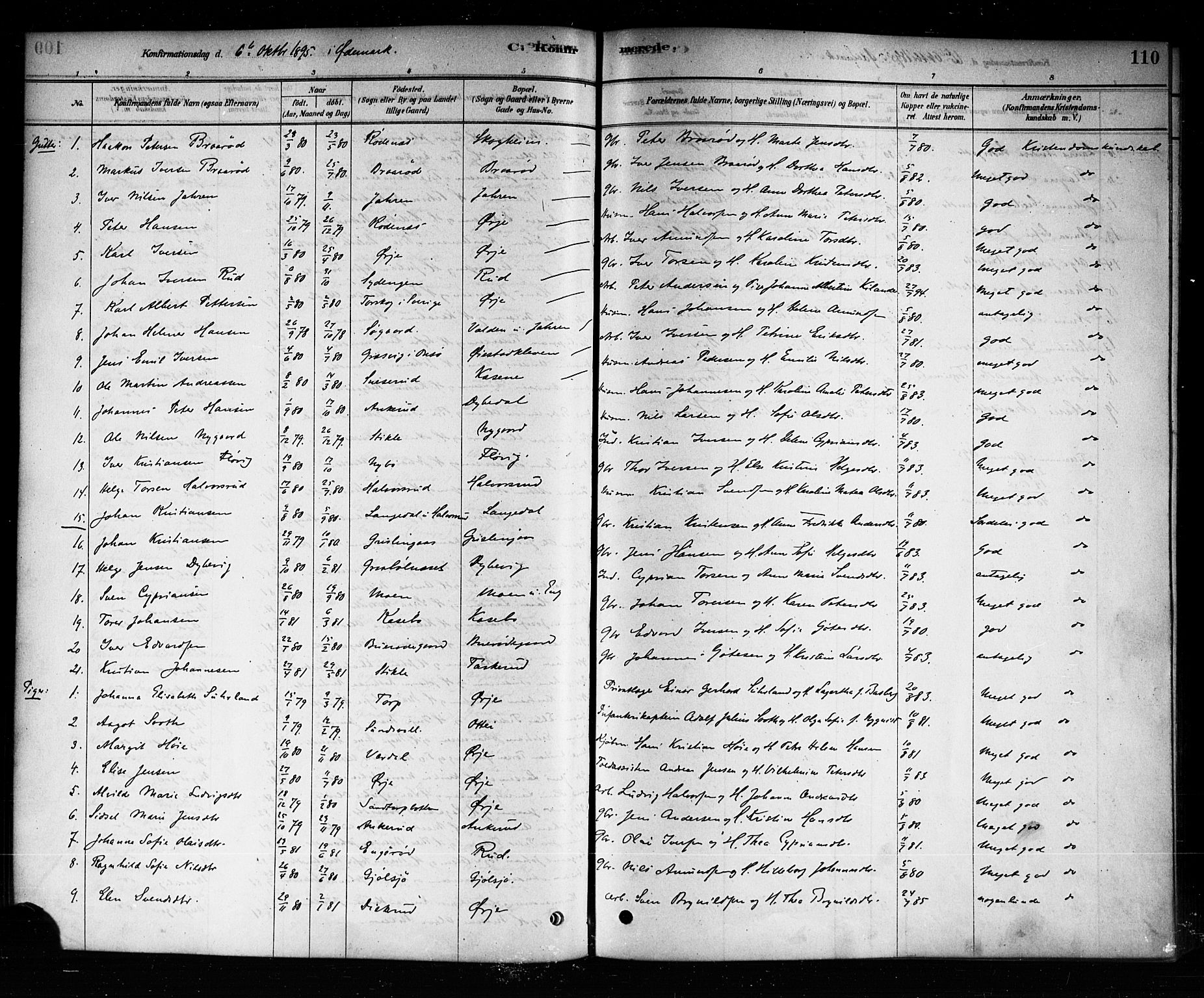 Aremark prestekontor Kirkebøker, AV/SAO-A-10899/F/Fb/L0004: Parish register (official) no. II 4, 1878-1895, p. 110
