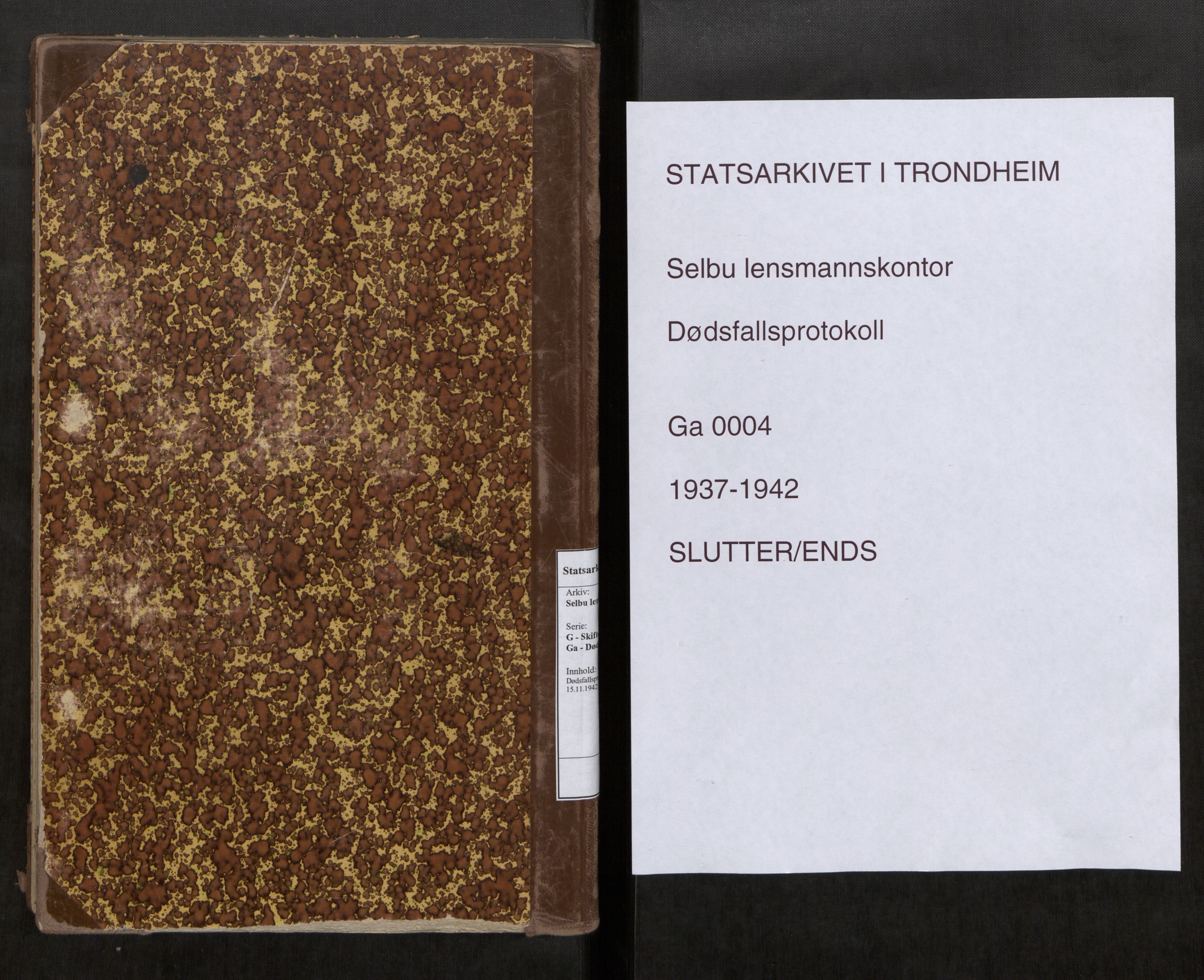 Selbu lensmannskontor, SAT/A-1081/2/G/Ga/L0004: Dødsfallsprotokoll, 1937-1942, p. 101