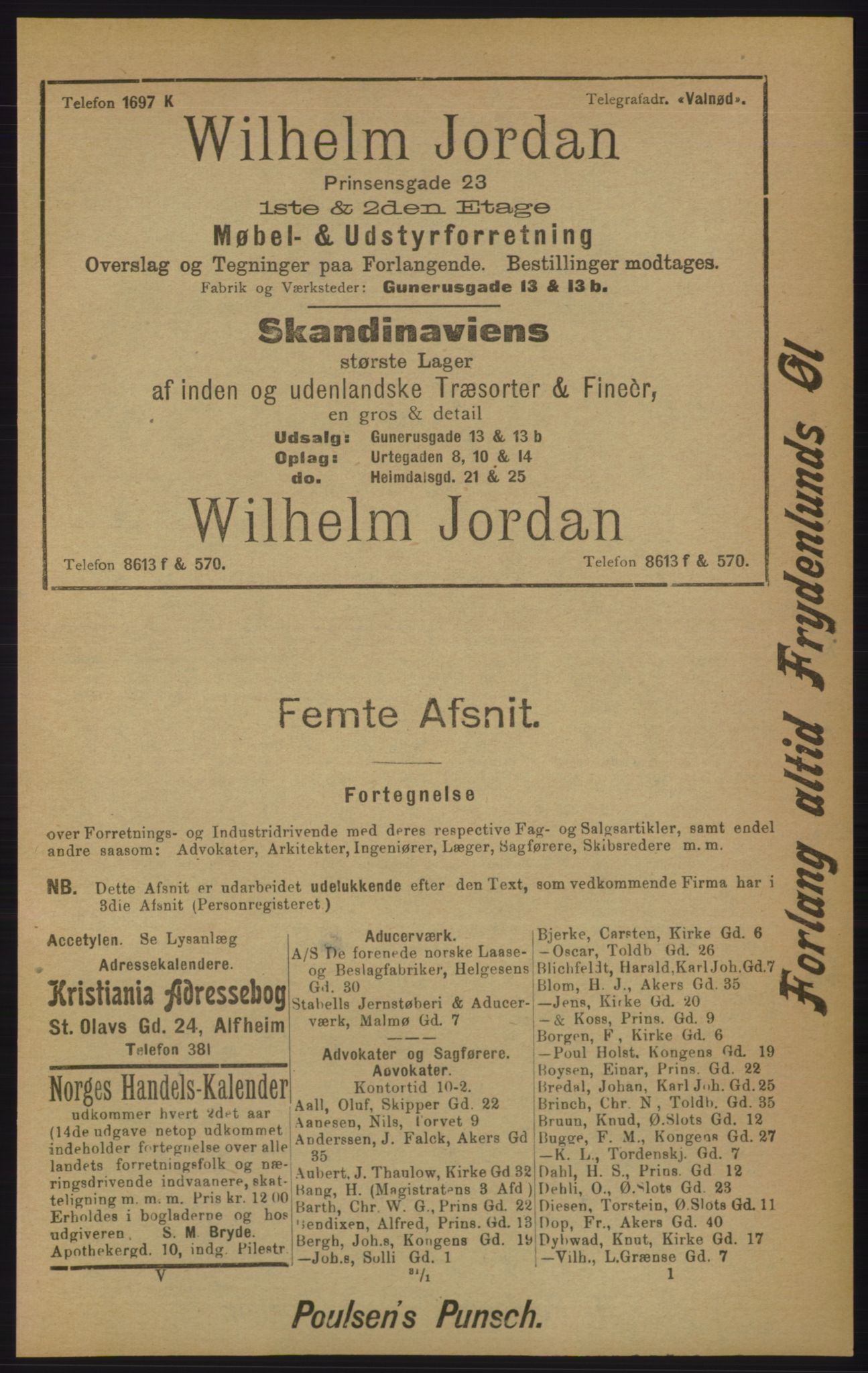 Kristiania/Oslo adressebok, PUBL/-, 1905