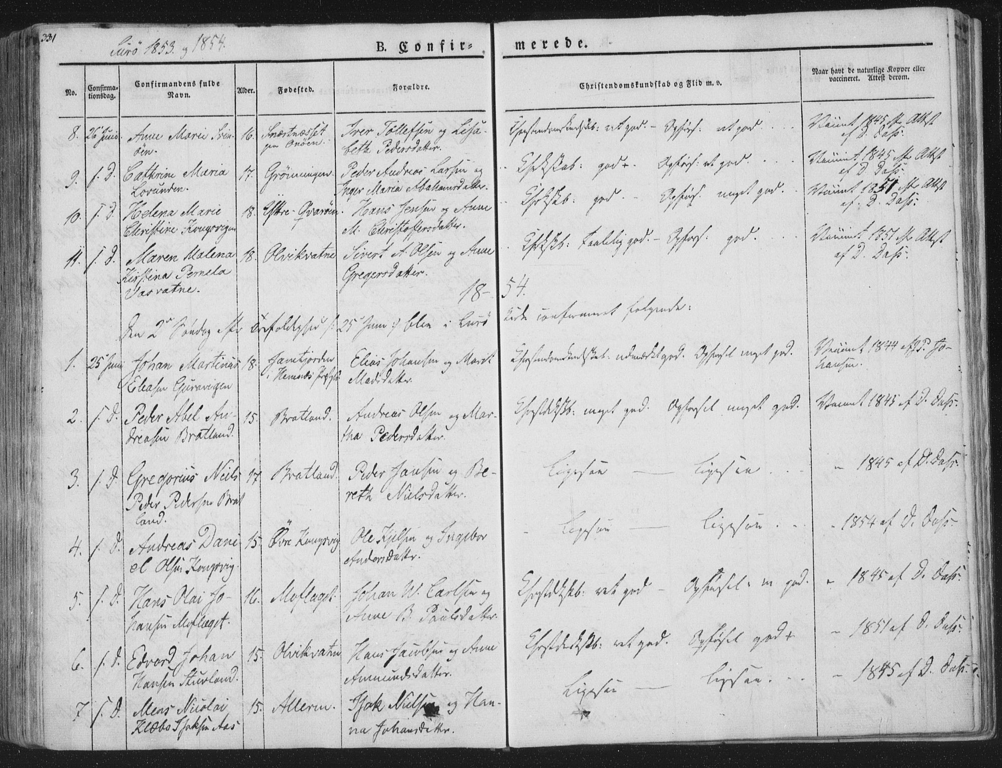 Ministerialprotokoller, klokkerbøker og fødselsregistre - Nordland, SAT/A-1459/839/L0565: Parish register (official) no. 839A02, 1825-1862, p. 331