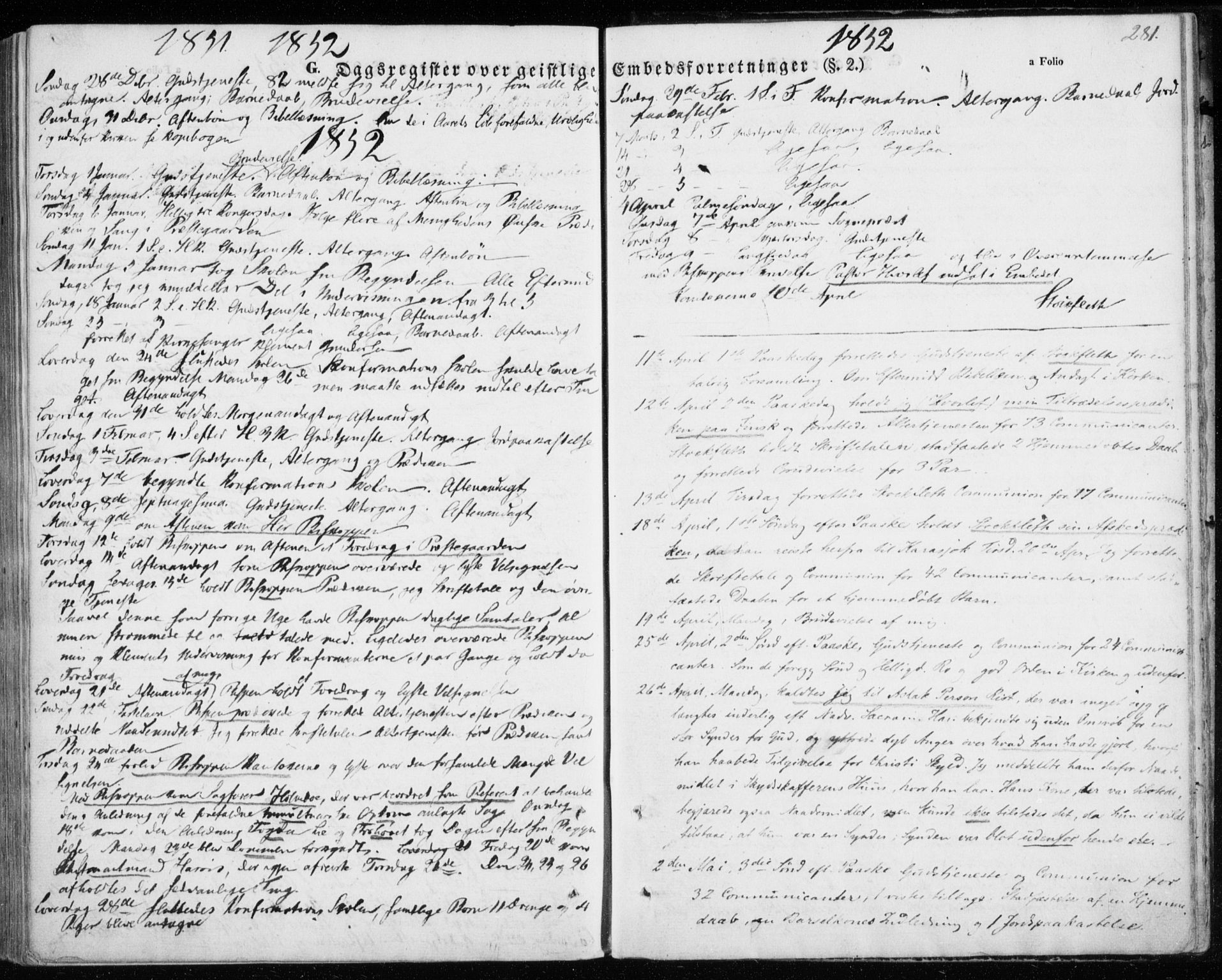 Kautokeino sokneprestembete, SATØ/S-1340/H/Ha/L0002.kirke: Parish register (official) no. 2, 1843-1861, p. 281
