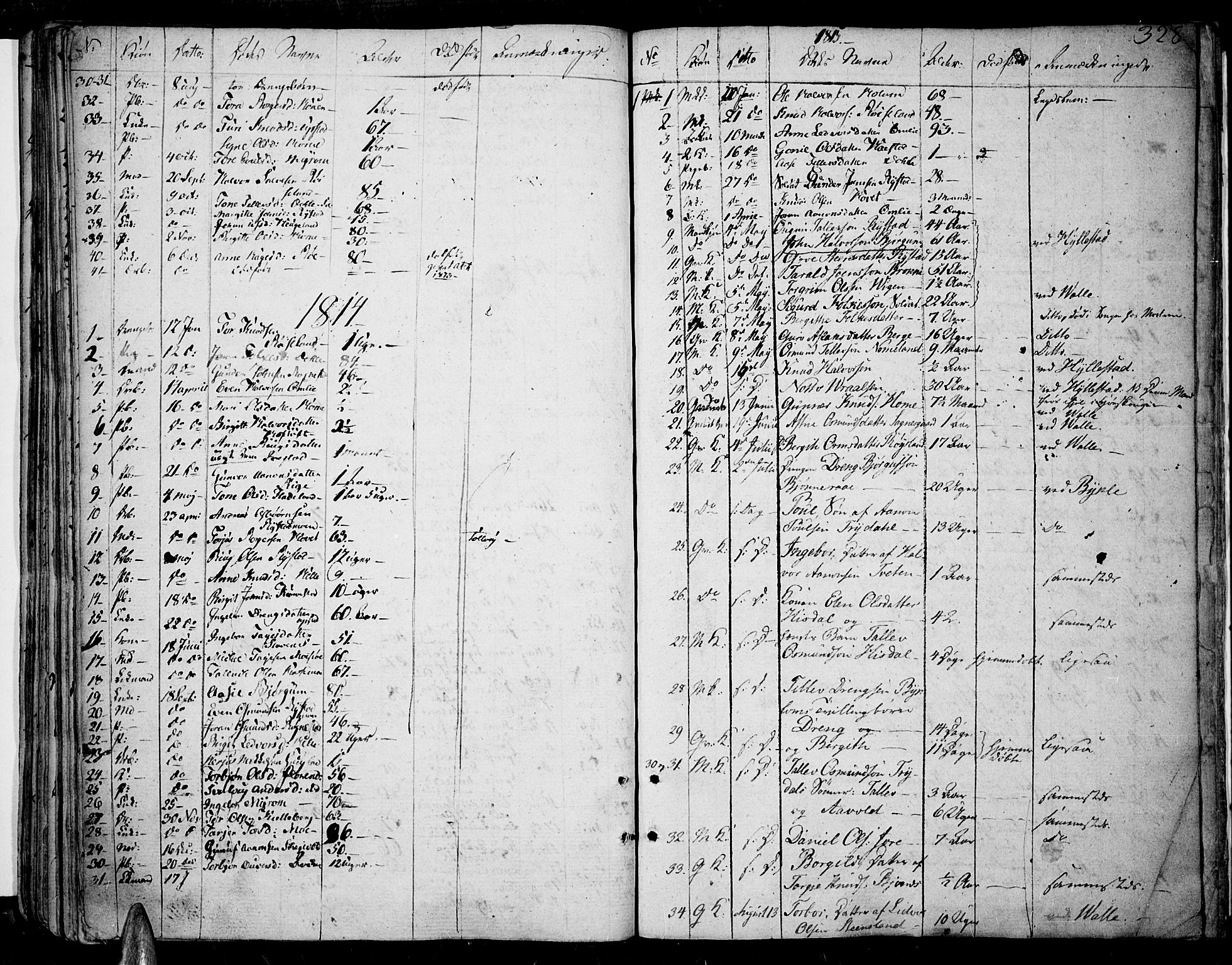 Valle sokneprestkontor, AV/SAK-1111-0044/F/Fa/Fac/L0004: Parish register (official) no. A 4, 1790-1816, p. 328